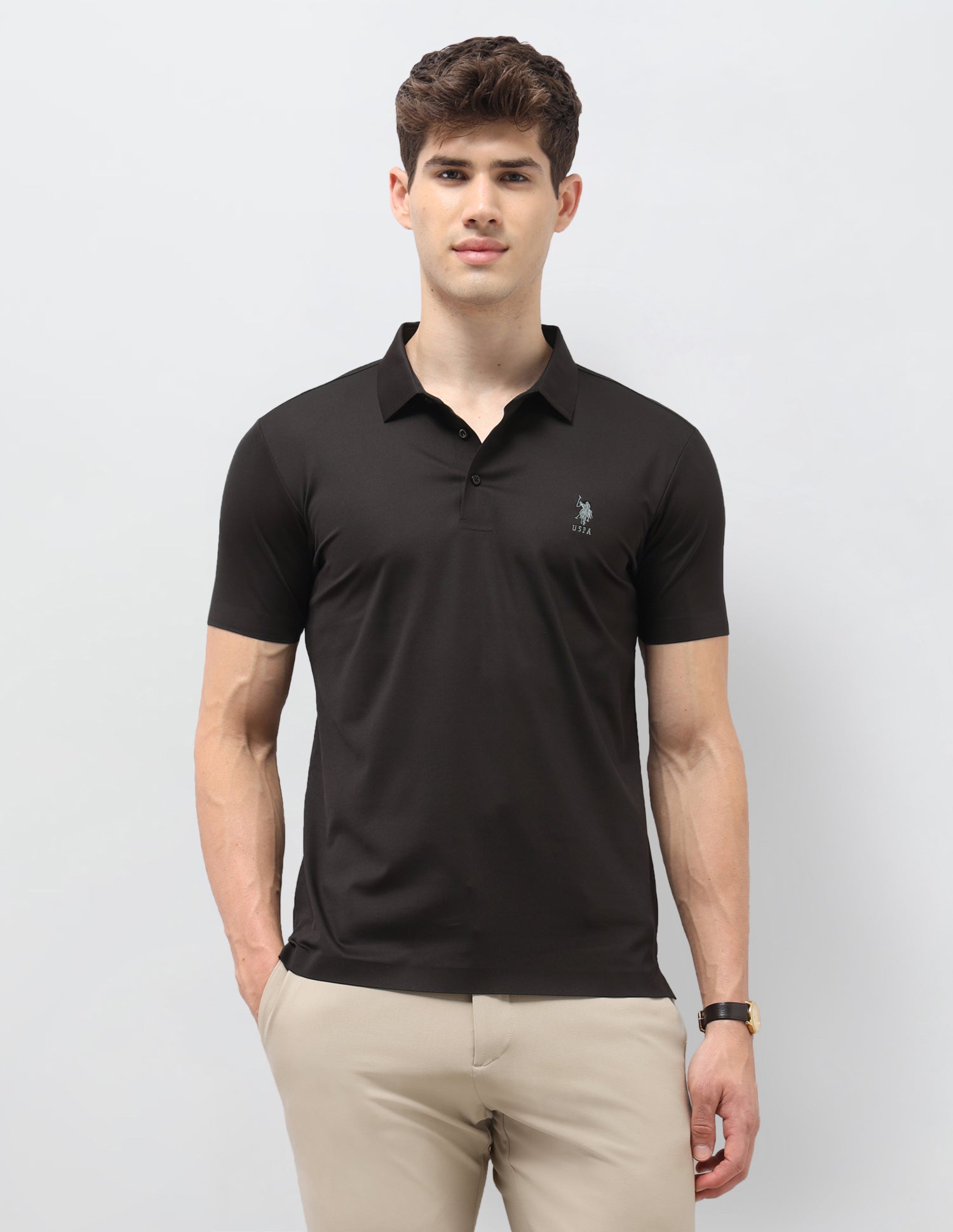 Solid Slim Fit Polo Shirt