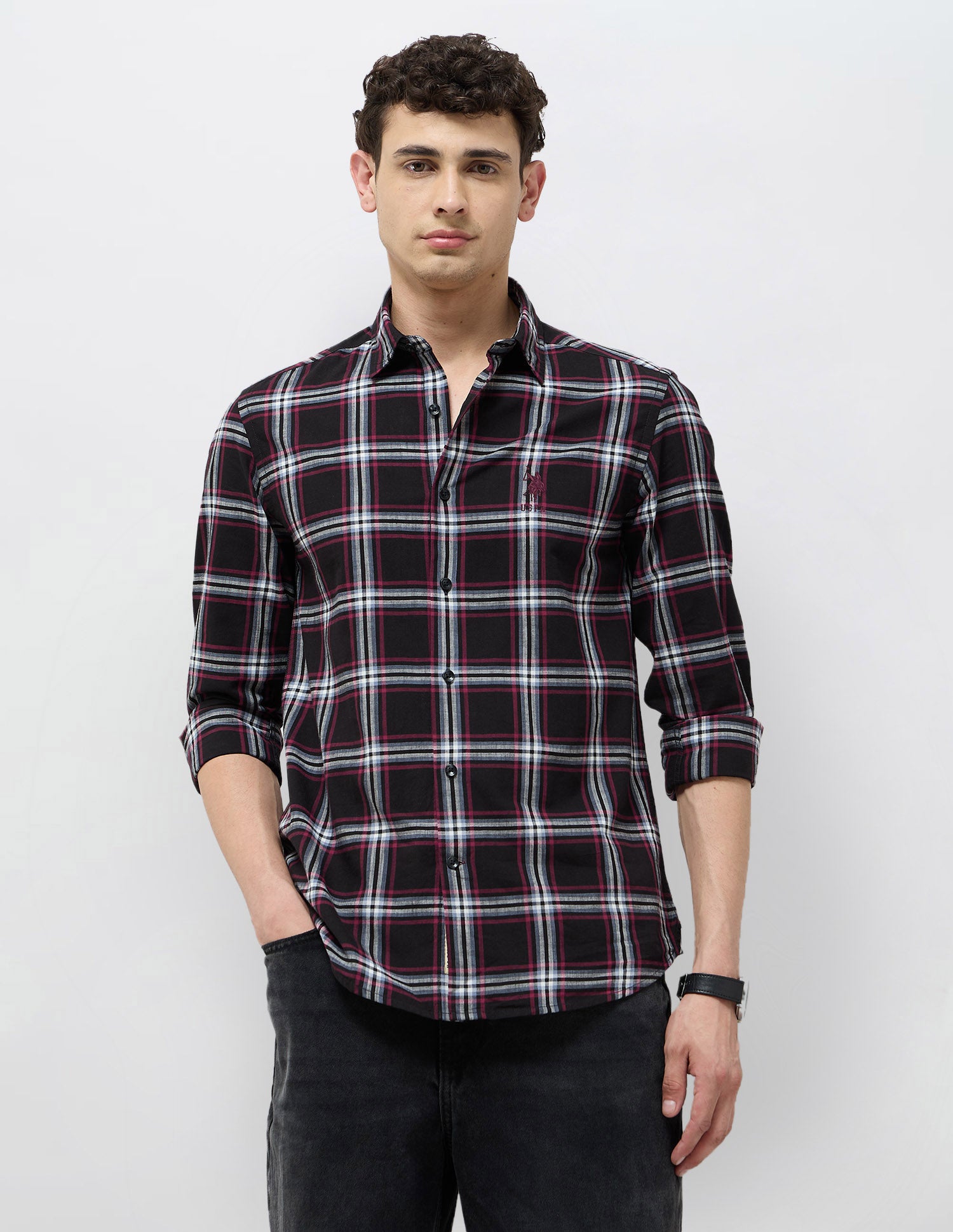 Grid Tattersall Checked Regular Fit Shirt