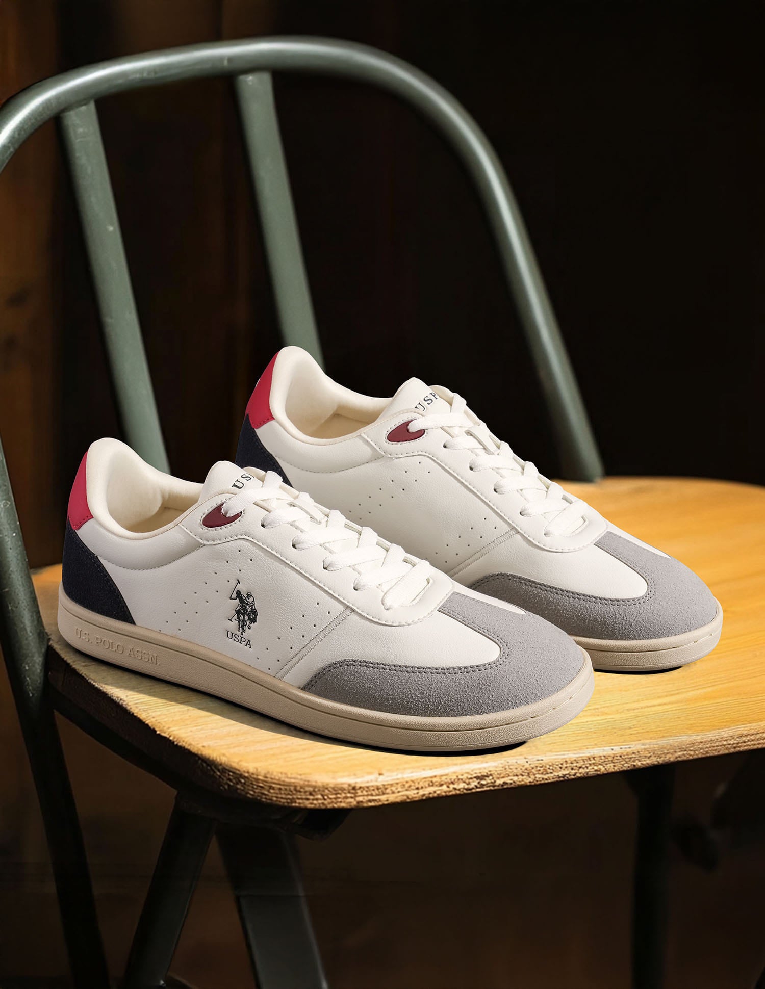 Men Cenik Suede Colourblocked Sneakers Multi-colour - U.S. Polo Assn. India | Large