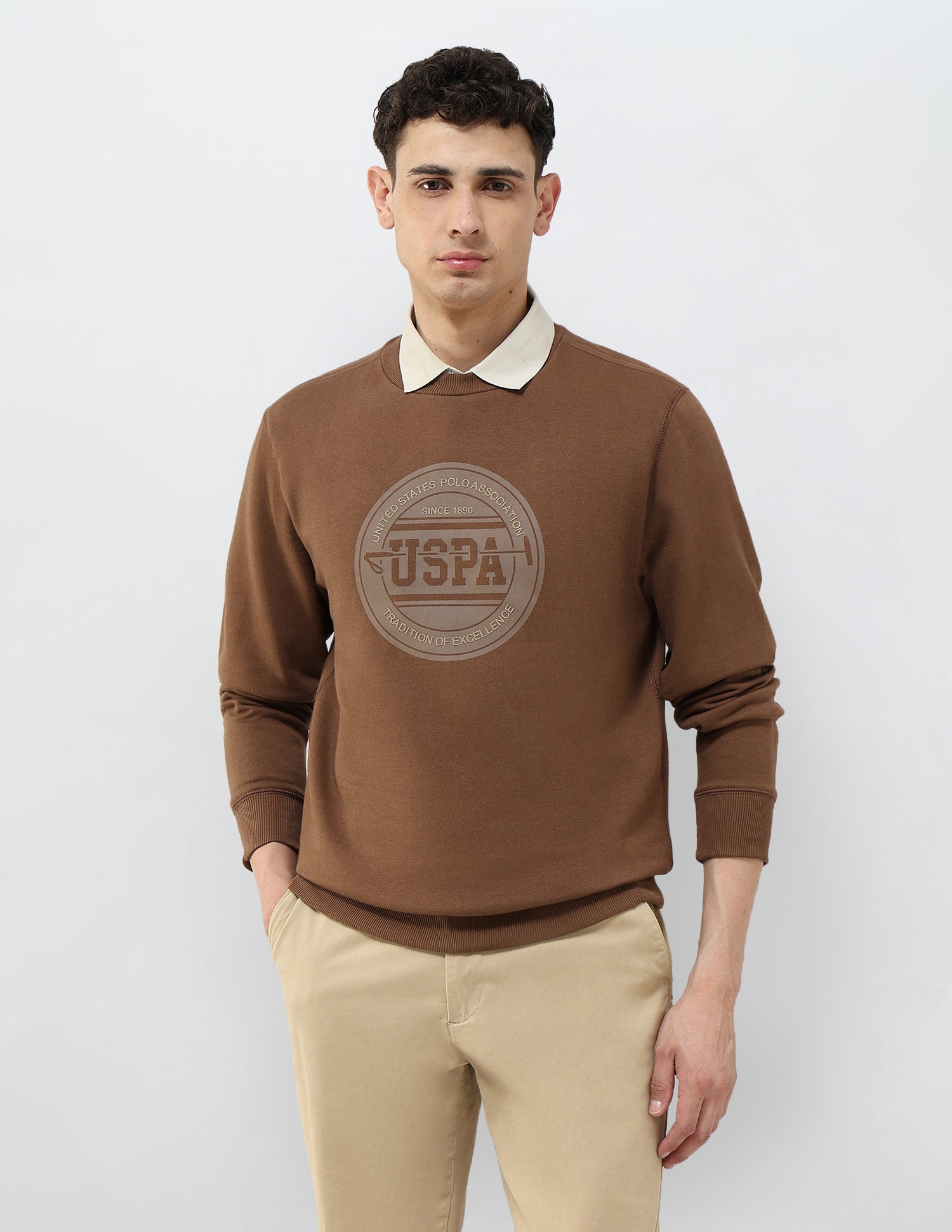 Brand Printed Regular Fit Sweatshirt