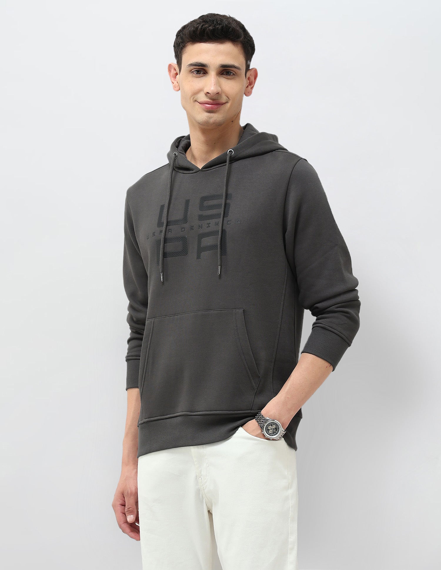 Brand Embossed Regular Fit Sweatshirt