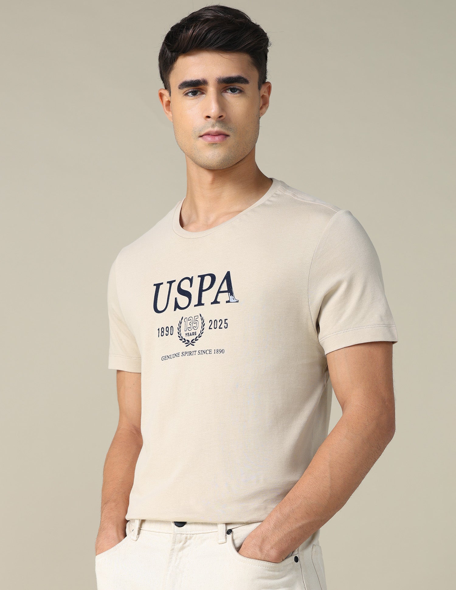 Brand Printed Regular Fit T-shirt