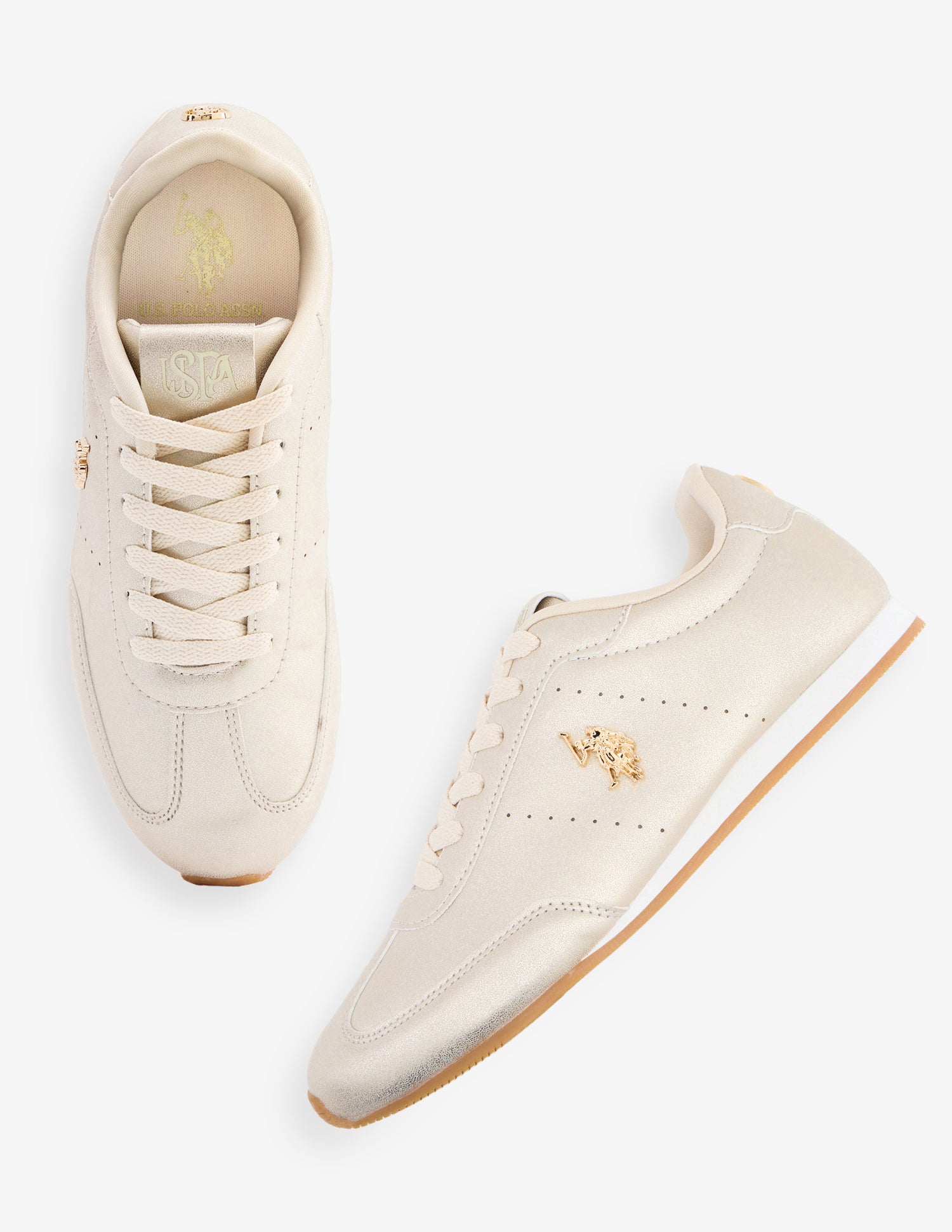 Amelise Lace-Ups Sneakers Gold - U.S. Polo Assn. India | Large