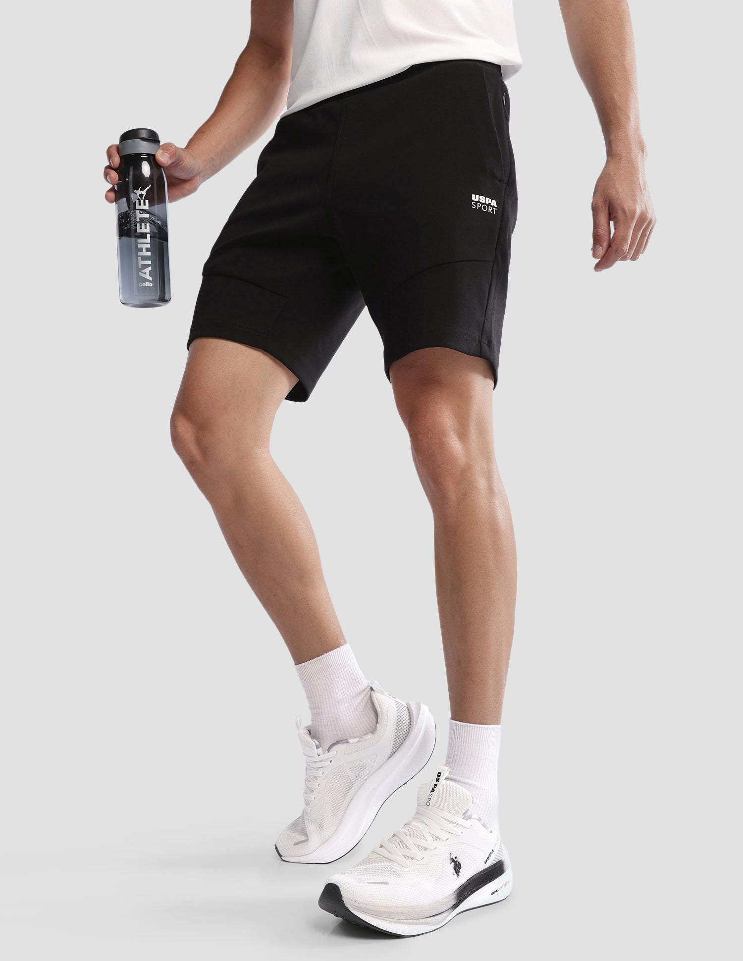 Solid Regular Fit Active Shorts