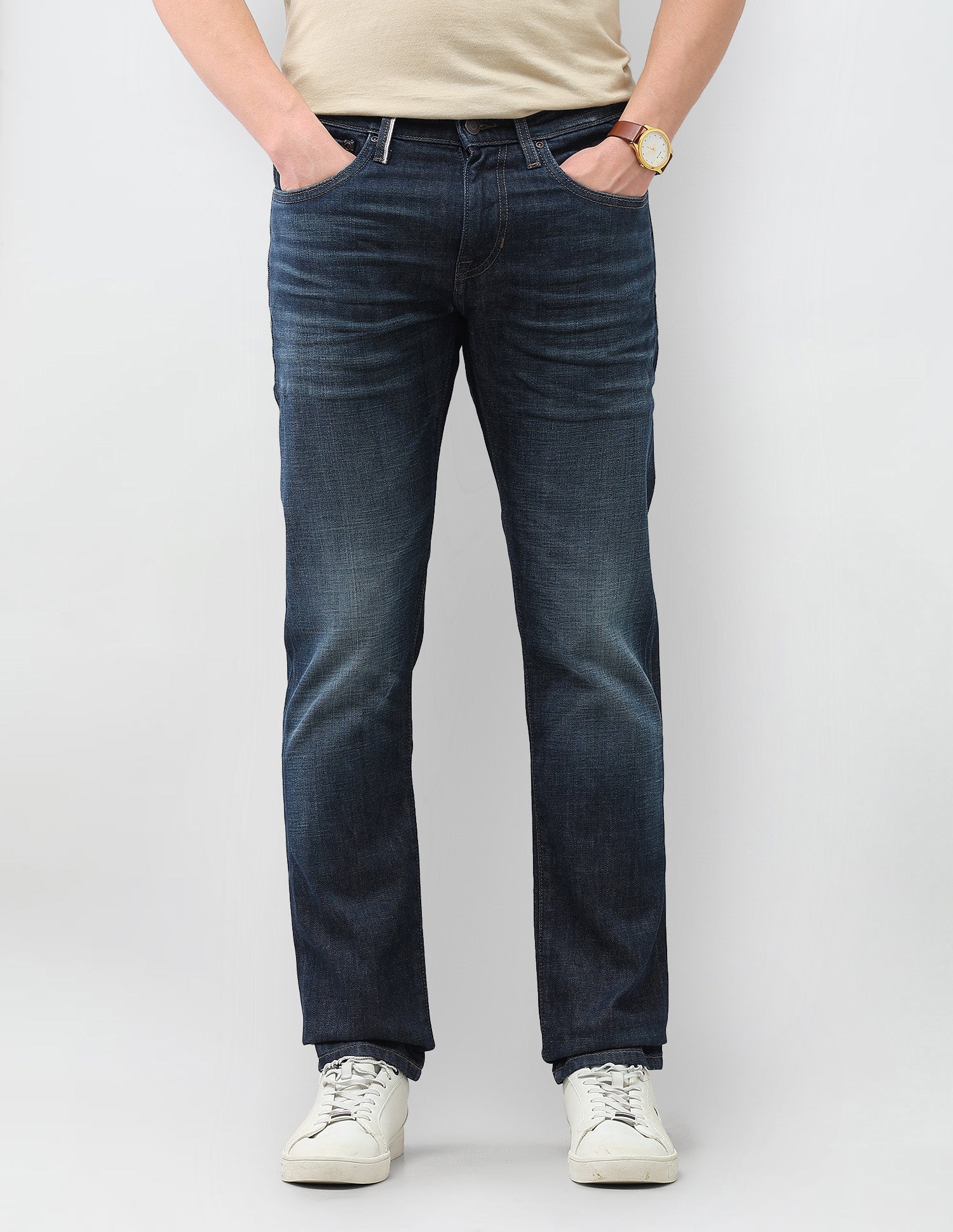 Brandon Slim Tapered Fit Blue Jeans