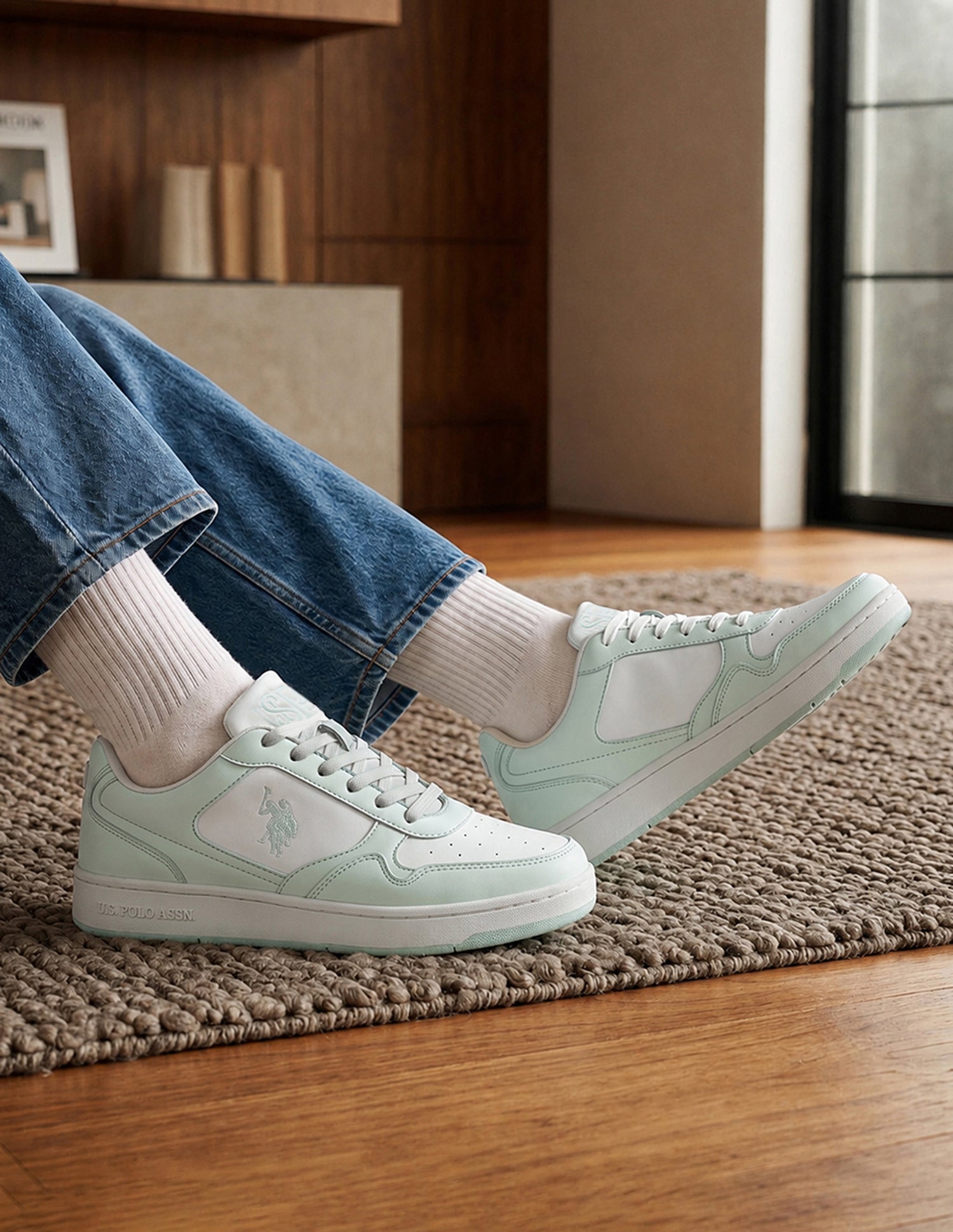 Nova 2.0 Colorblocked Sneaker Shoes Lt. Green - U.S. Polo Assn. India | Large
