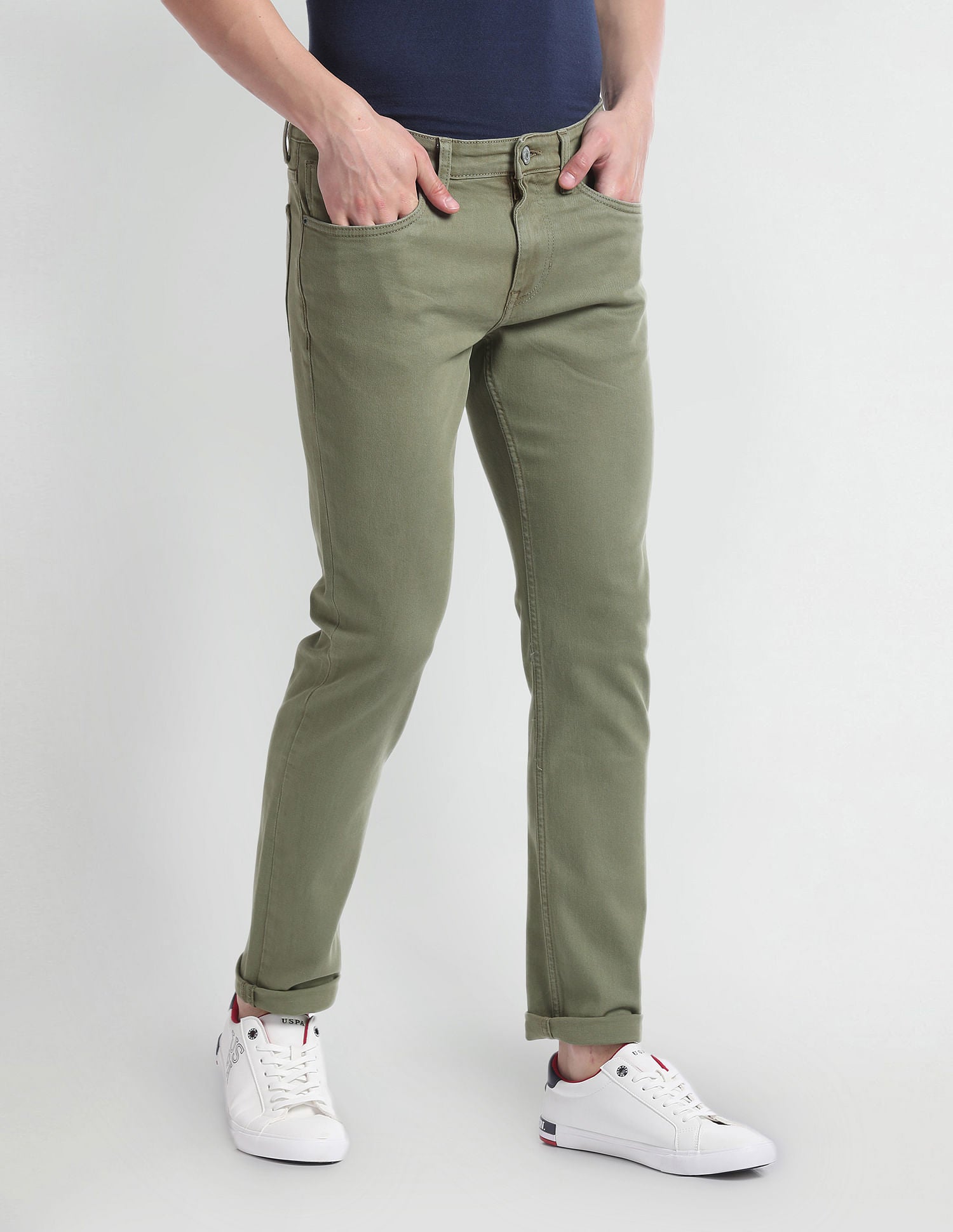 Brandon Slim Tapered Olive Jeans – U.S. Polo Assn. India