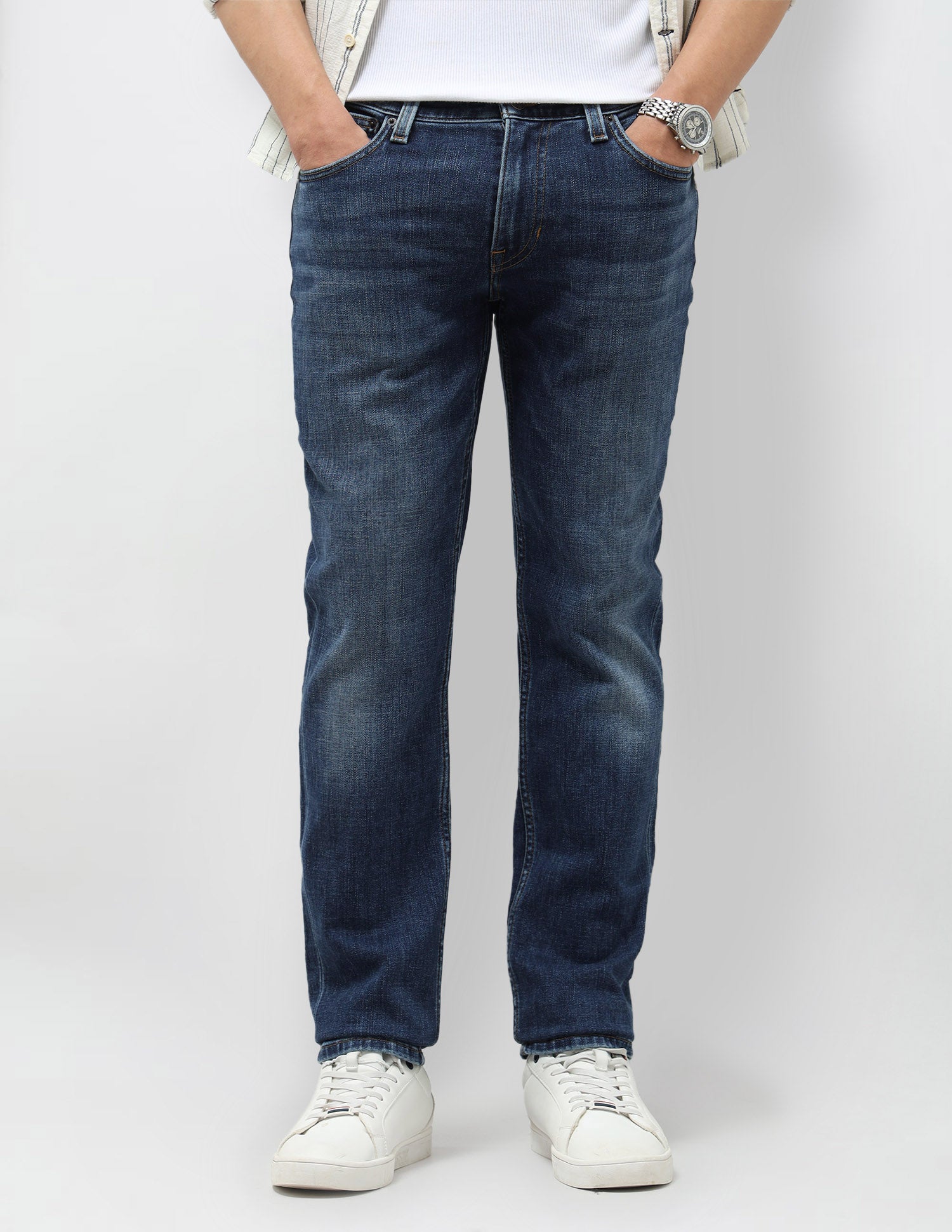 Brandon Slim Tapered Fit Blue Jeans