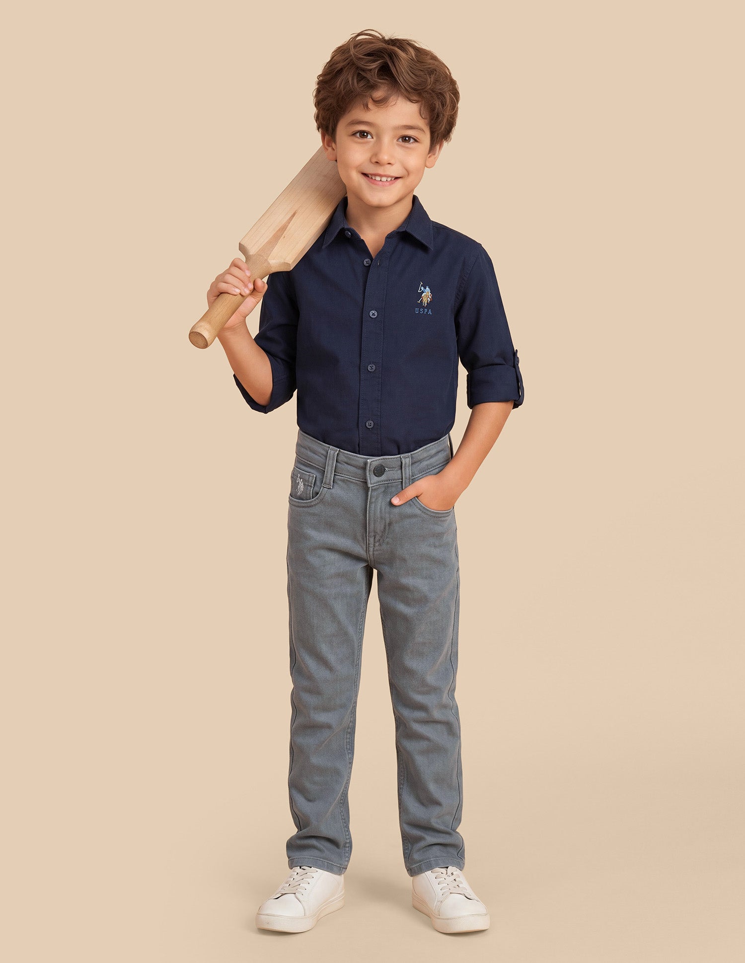 Mid Rise Relaxed Fit Jeans Grey - U.S. Polo Assn. India | Large