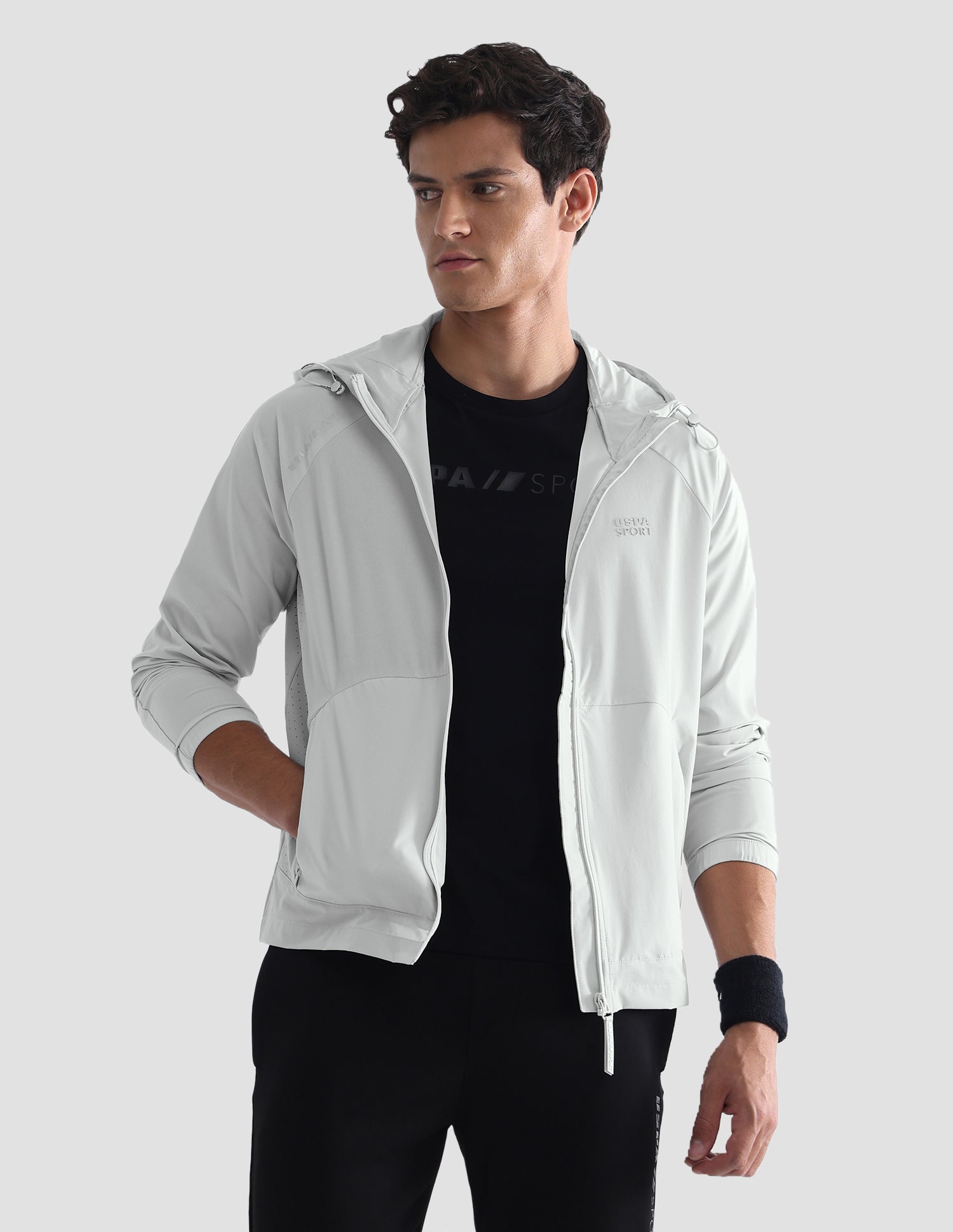Solid Hooded Active Jacket