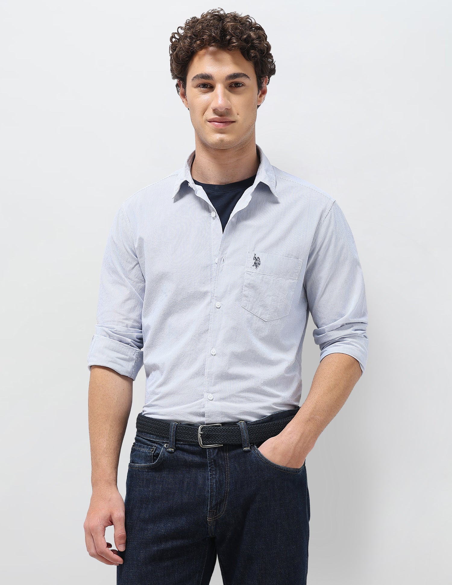 Pinstriped Seersucker Shirt