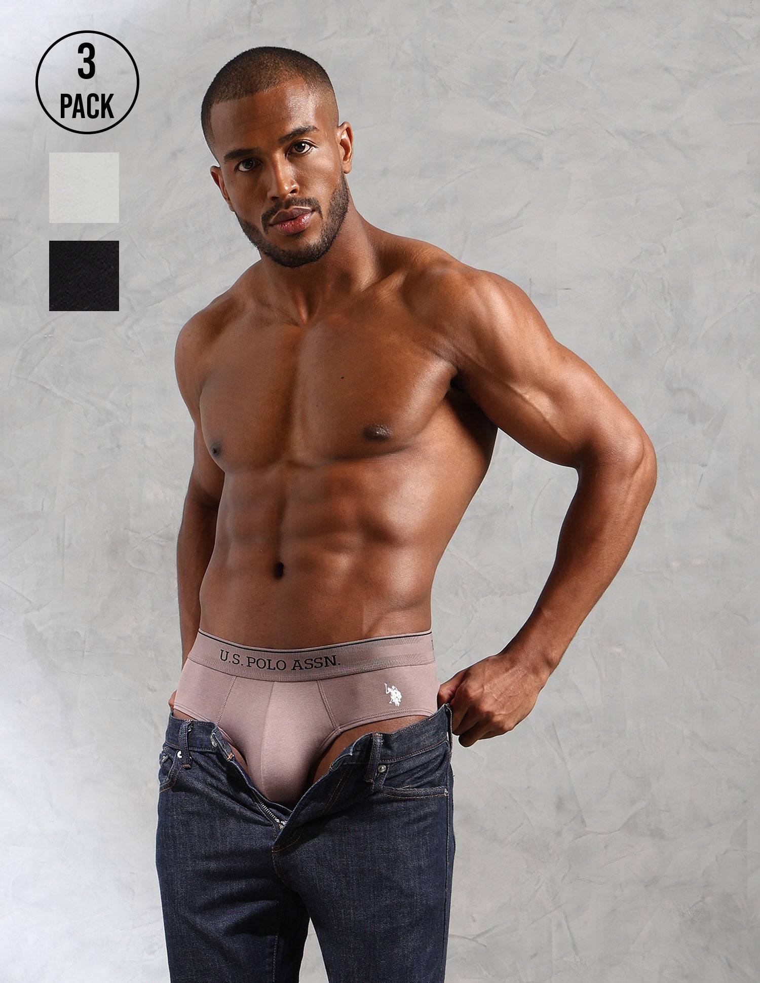 Solid Low Rise OEB15 Briefs - Pack Of 3