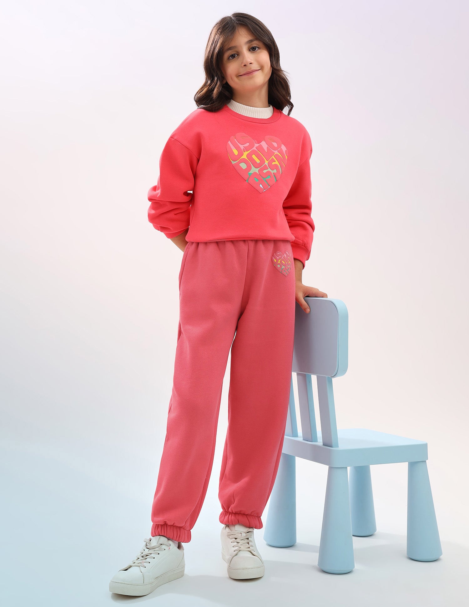 Girls Solid Regular Fit Joggers