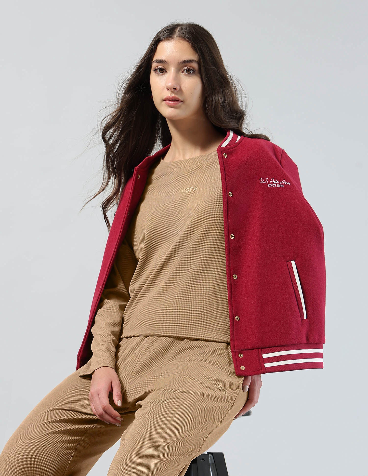 Textured Relaxed Fit T-Shirt Brown - U.S. POLO ASSN. | Large