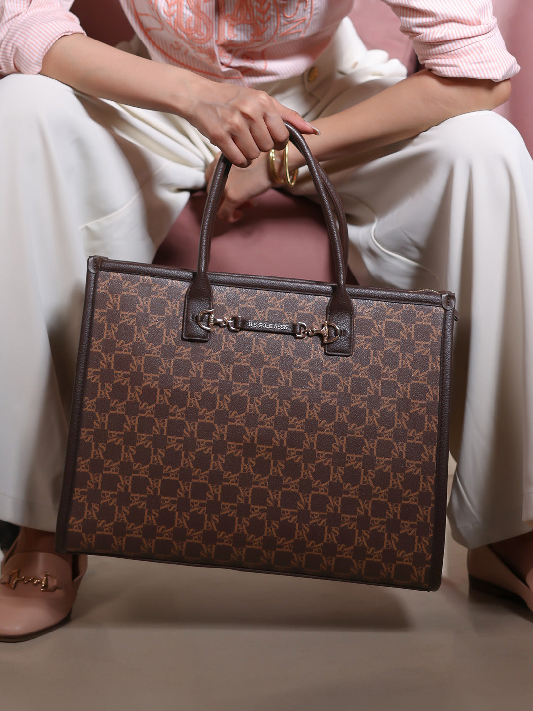 Cassie Monogram Tote Bag