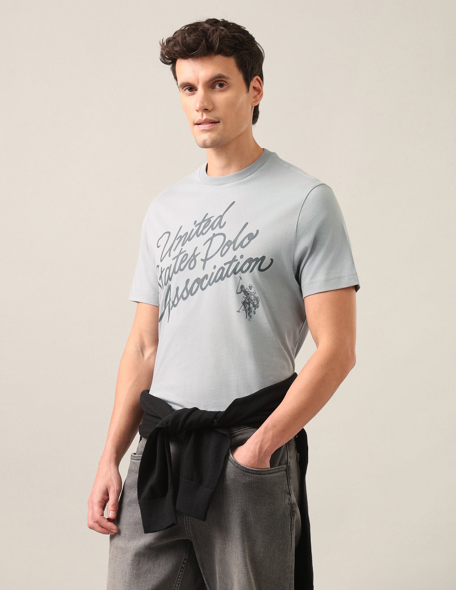 Typographic Brand Printed Regular Fit T-Shirt