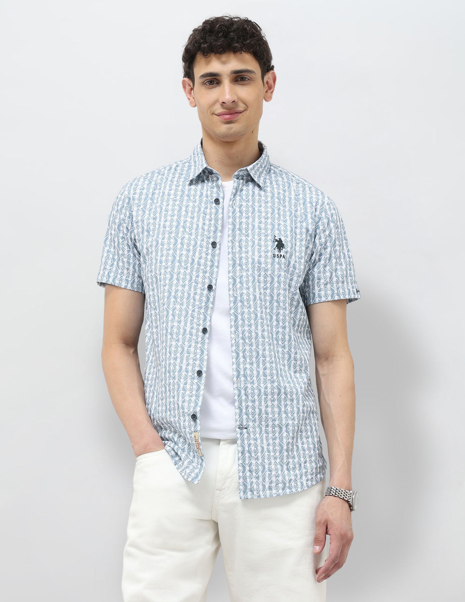 All Over Printed Pure Cotton Shirt