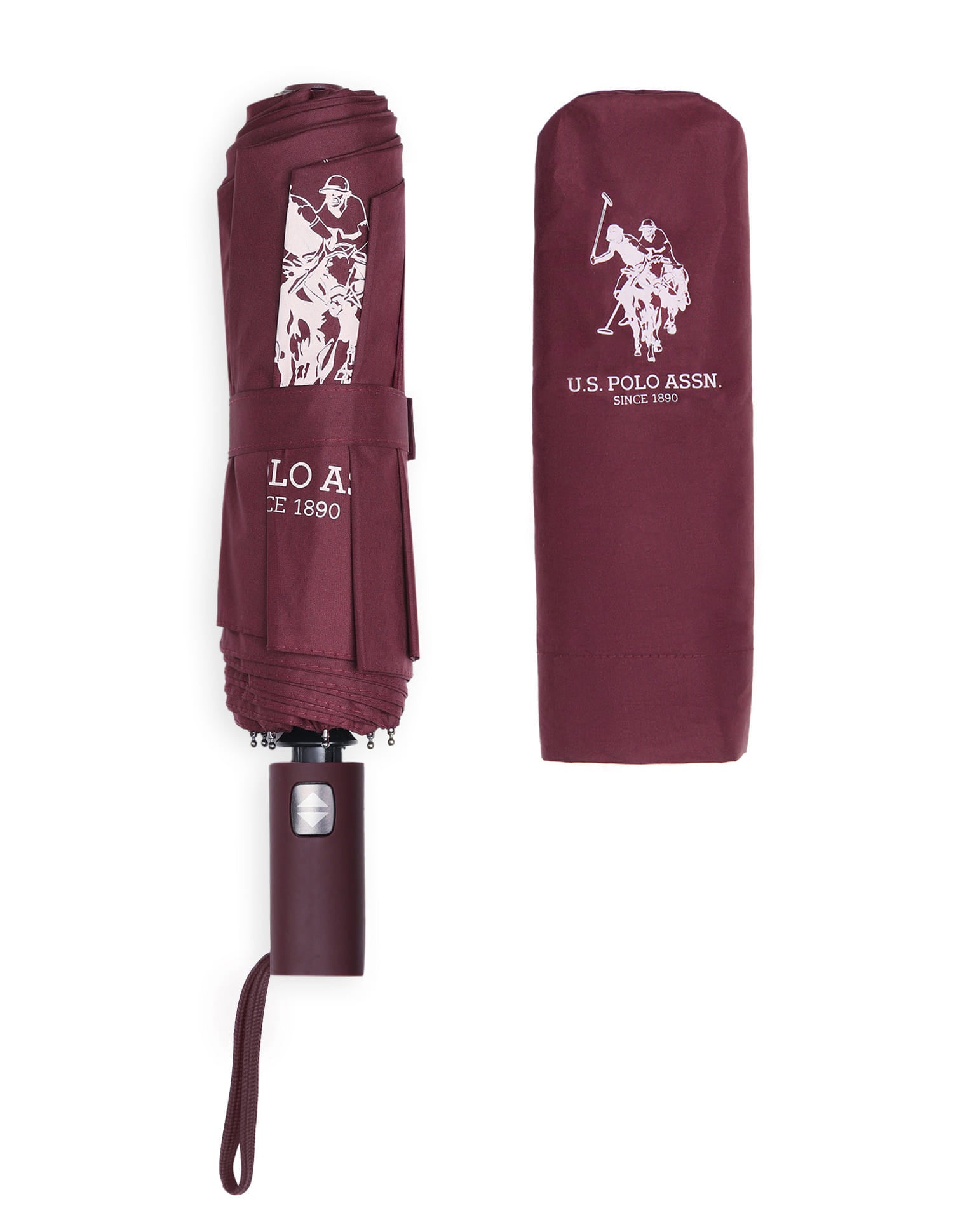 Logo Print Durable Umbrella Red - U.S. Polo Assn. India | Large