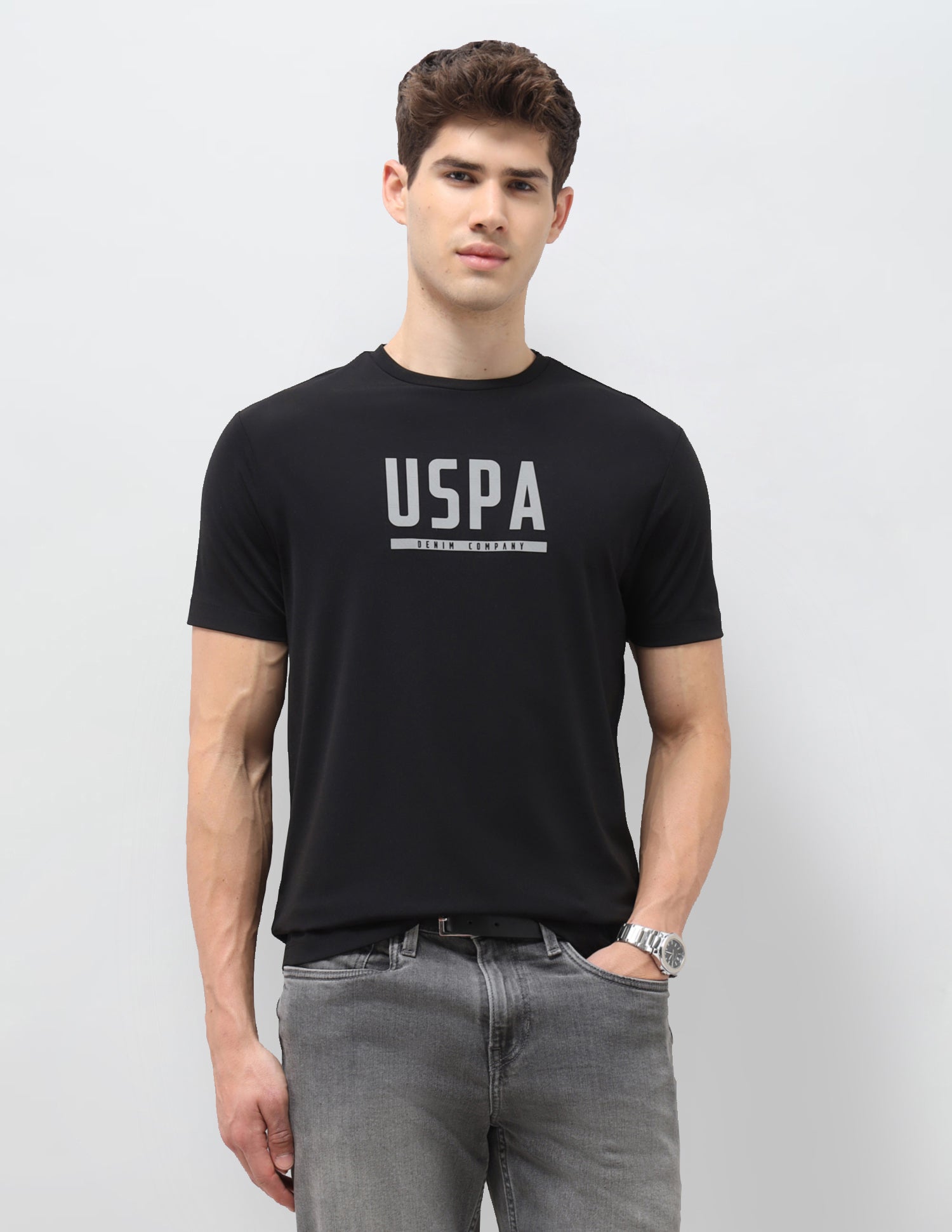 Slim Fit Brand Printed T-Shirt