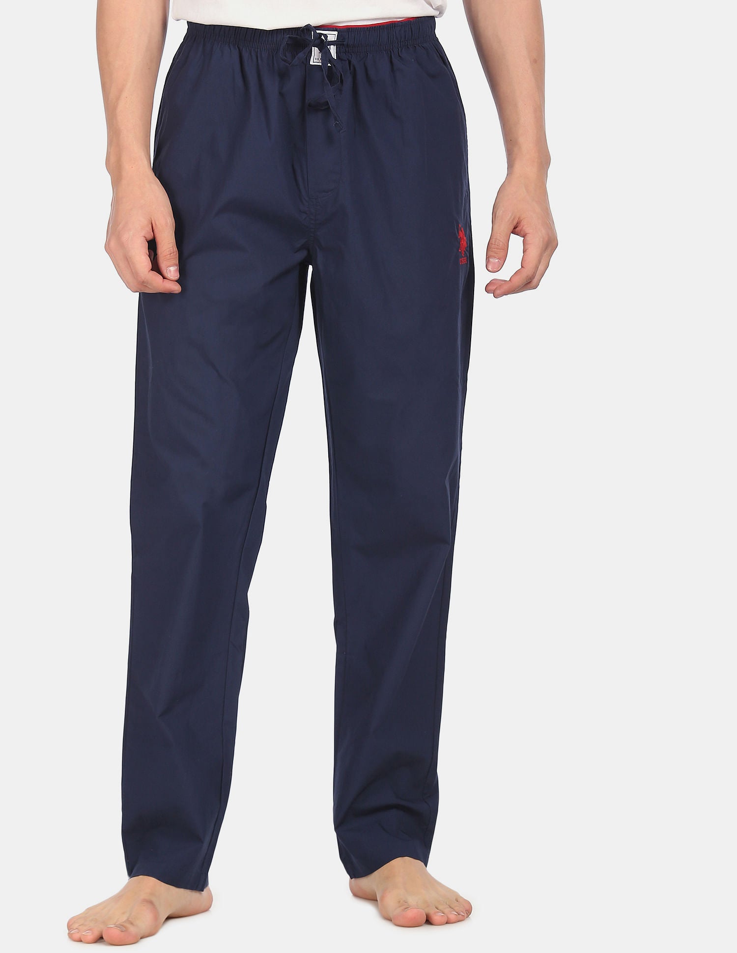 Comfort Fit Solid Cotton I690 Lounge Pants - Pack Of 1 Navy - U.S. POLO ASSN. | Large