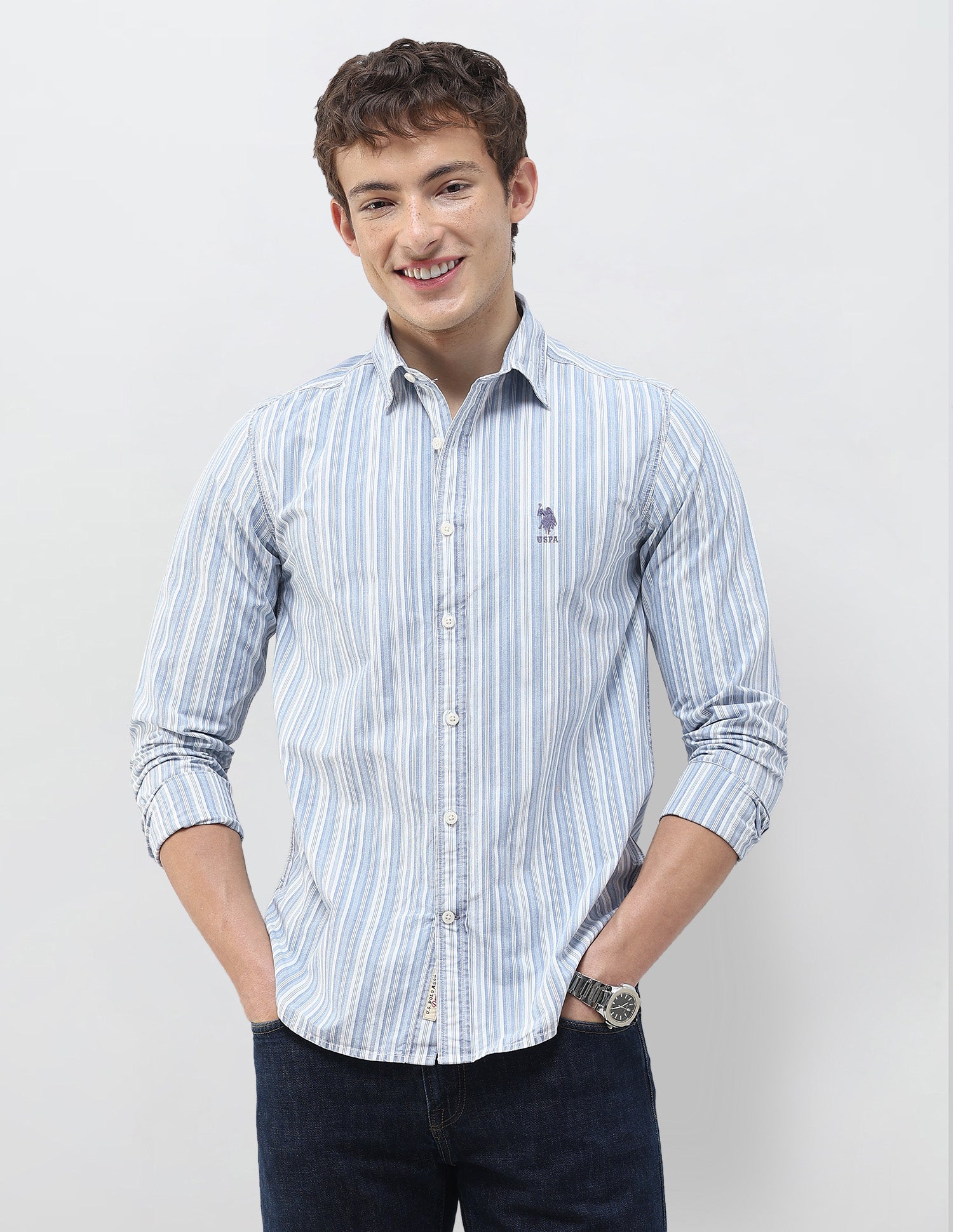 Vertical Striped Regular Fit Shirt