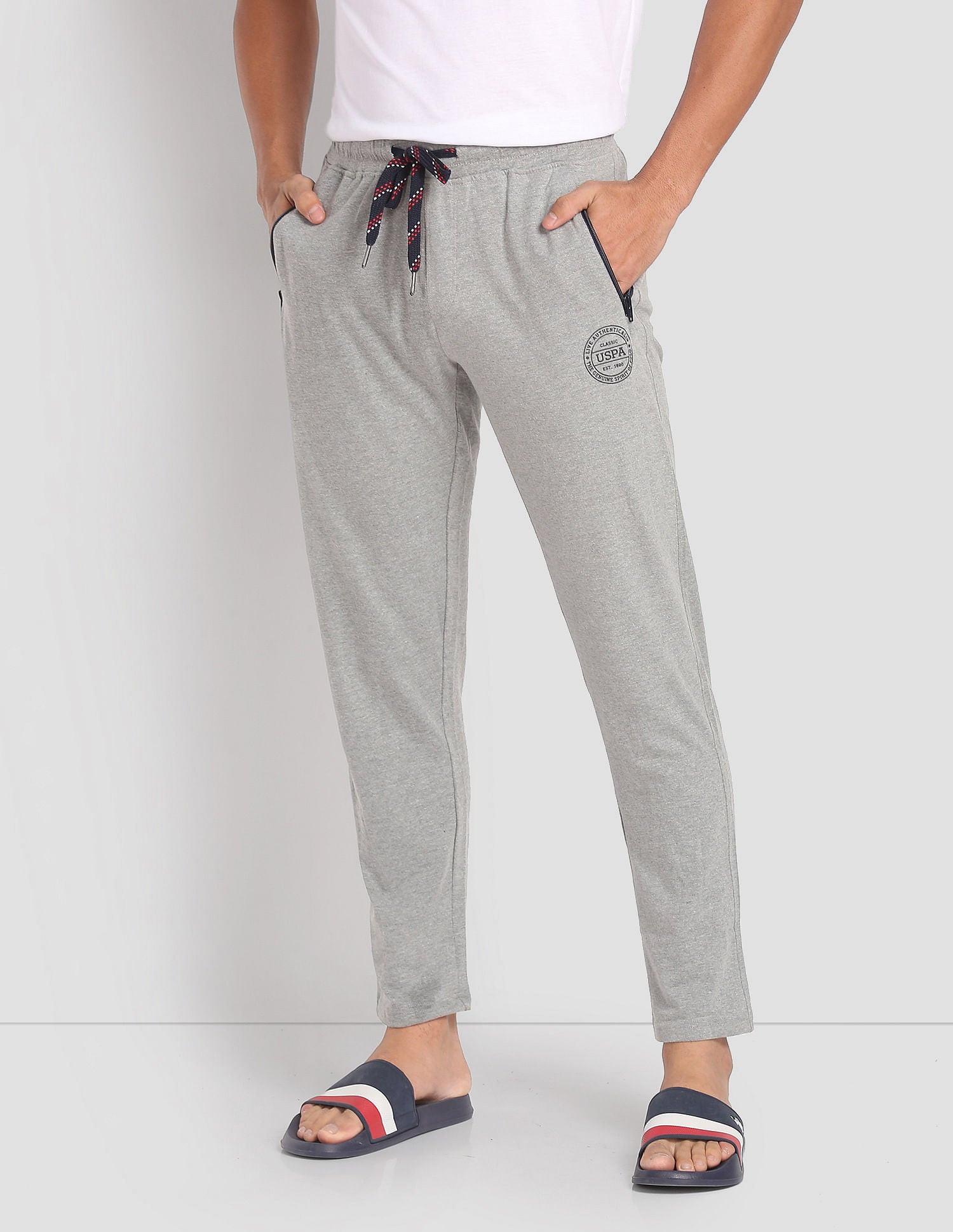 Logo Comfort Fit I671 Lounge Track Pants - Pack Of 1 Grey - U.S. POLO ASSN. | Large