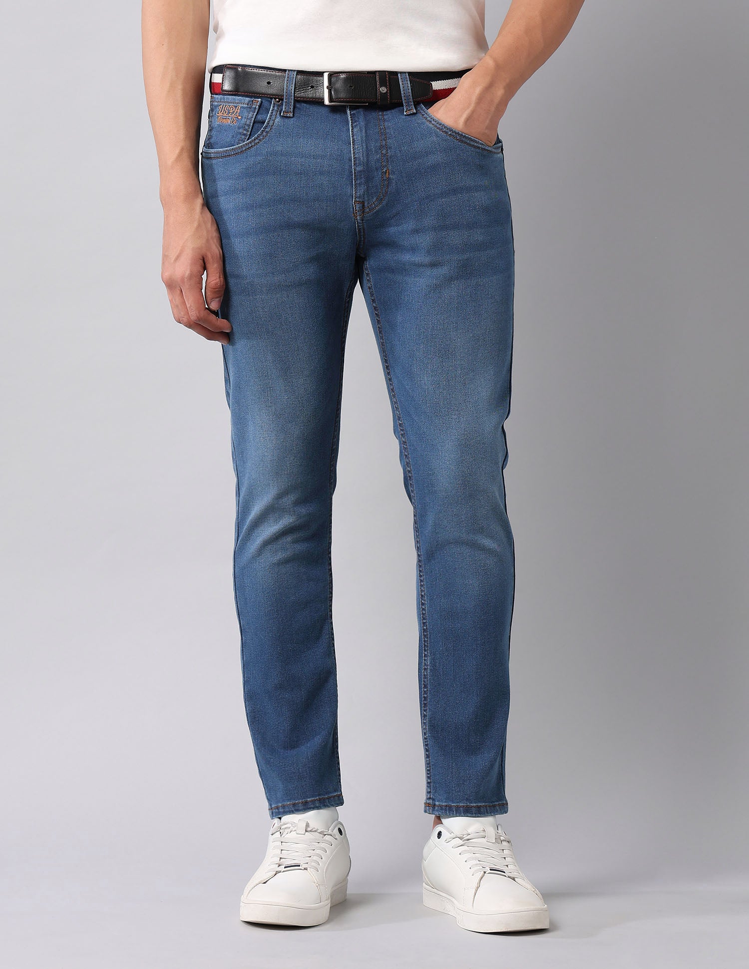 Henry Tapered Fit Blue Jeans Blue - U.S. Polo Assn. India | Large