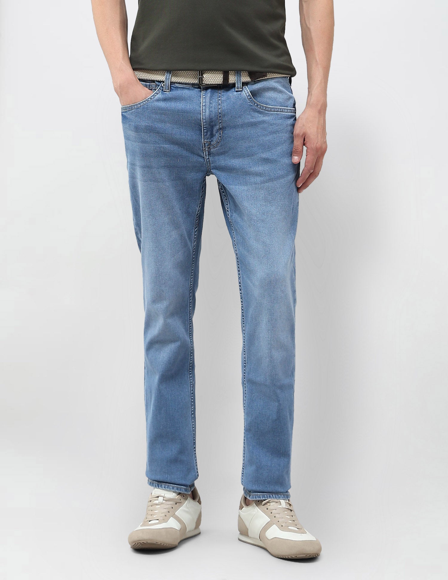 Brandon Slim Tapered Fit Blue Jeans
