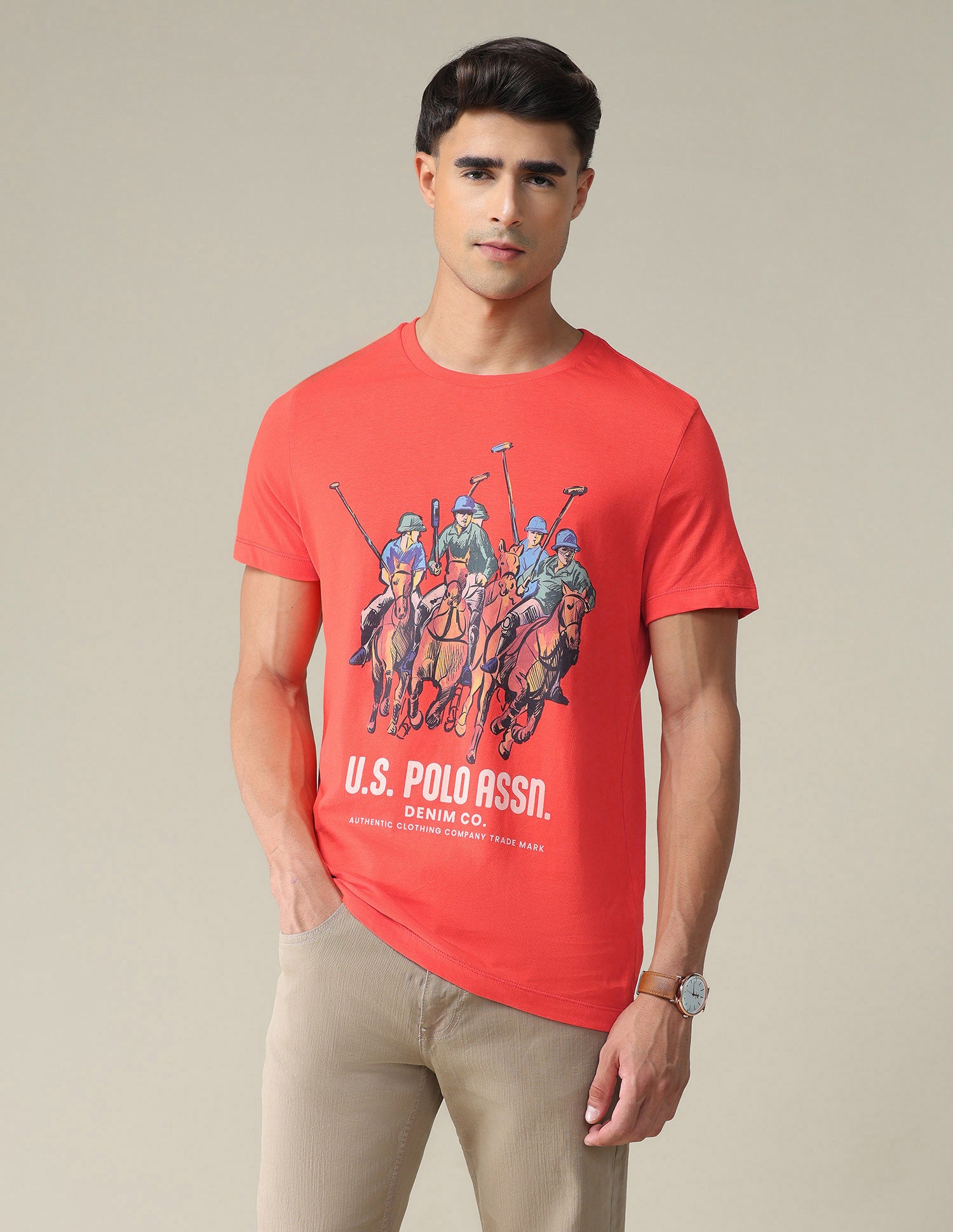 Bold Print Cotton T-Shirt