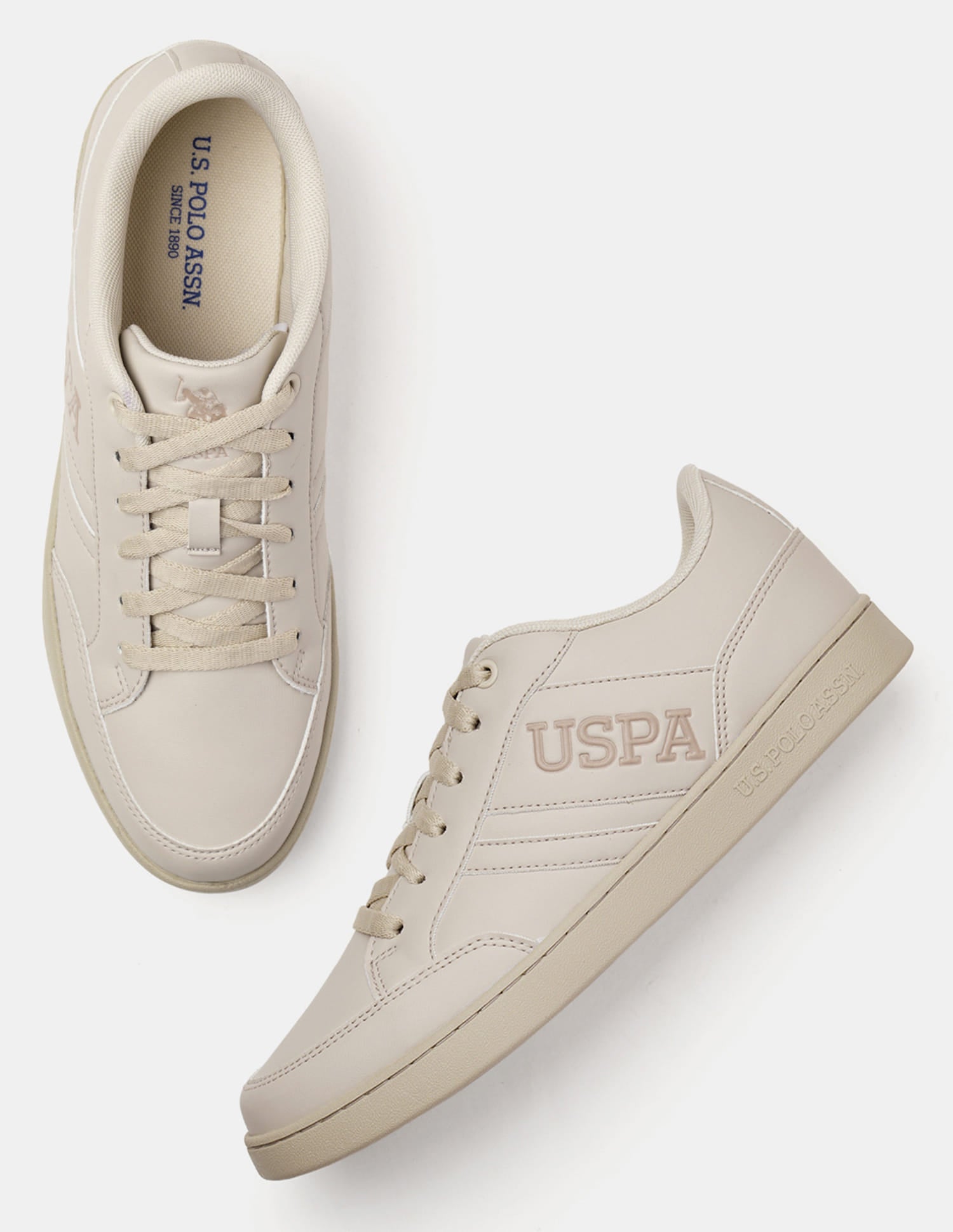 Men Gala 2.0 Solid Sneakers Beige - U.S. Polo Assn. India | Large