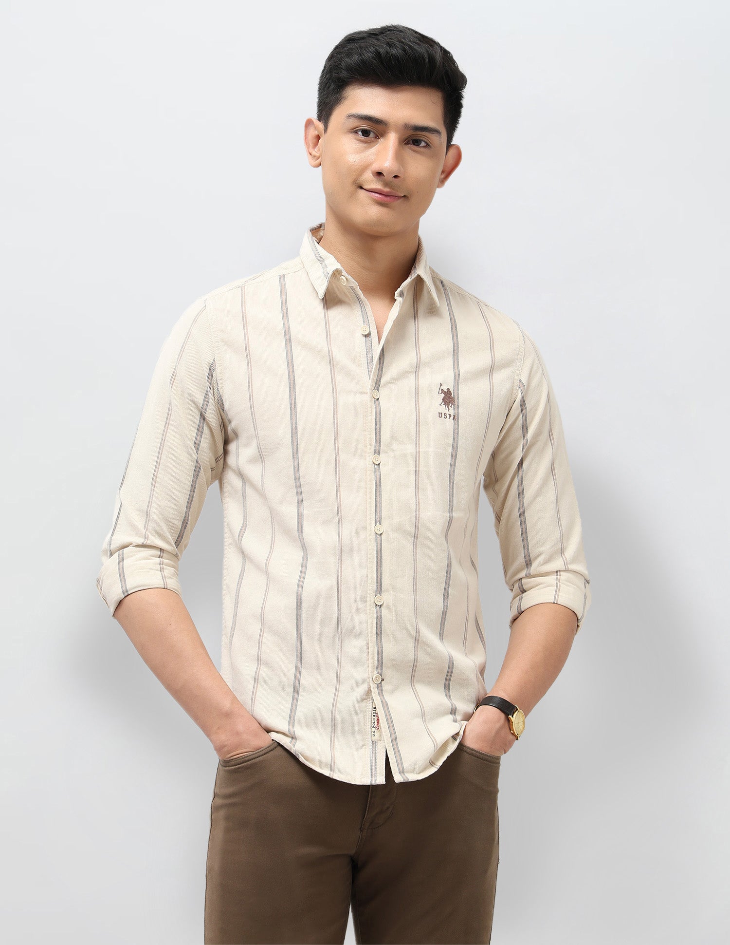 Vertical Striped Slim Fit Shirt
