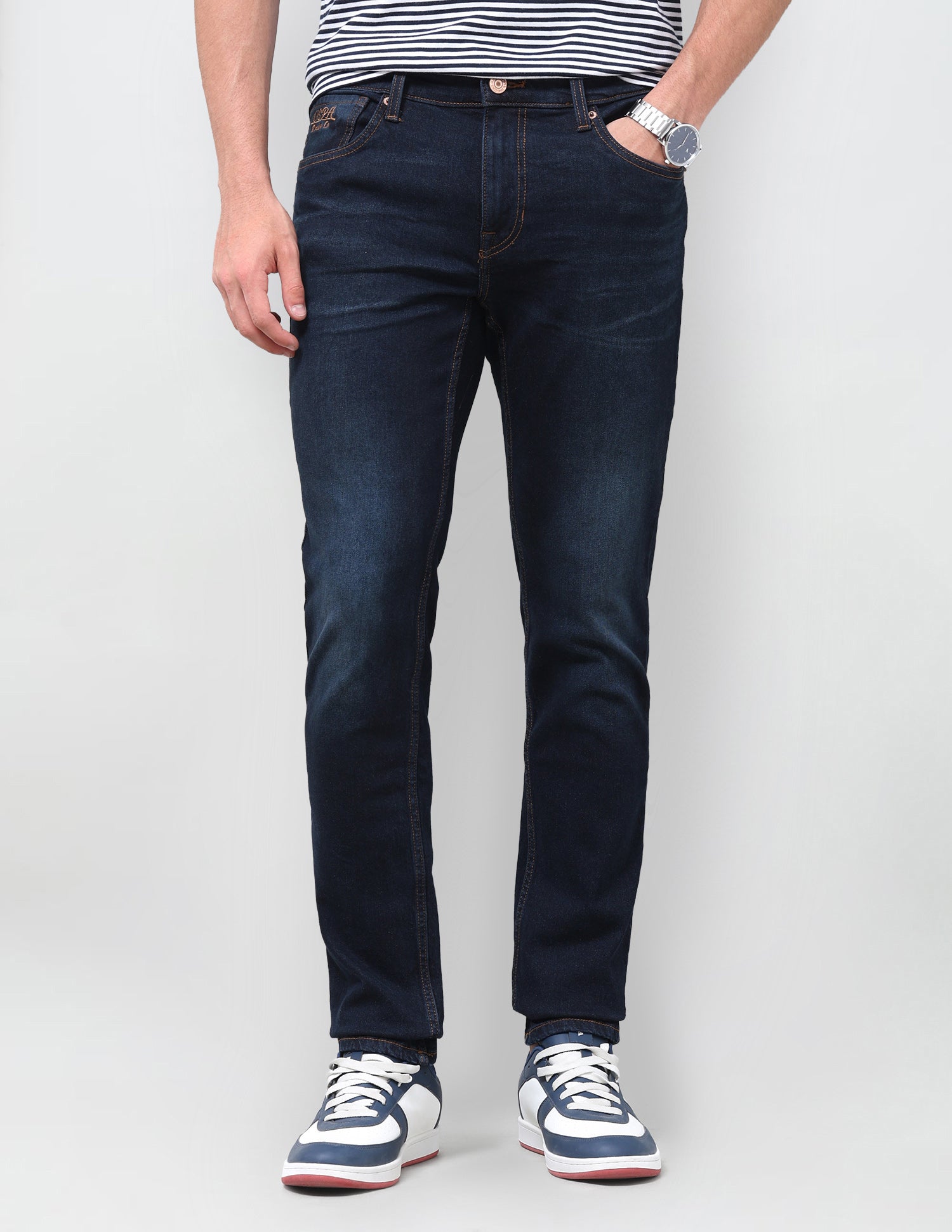 Brandon Slim-Tapered Fit Blue Jeans