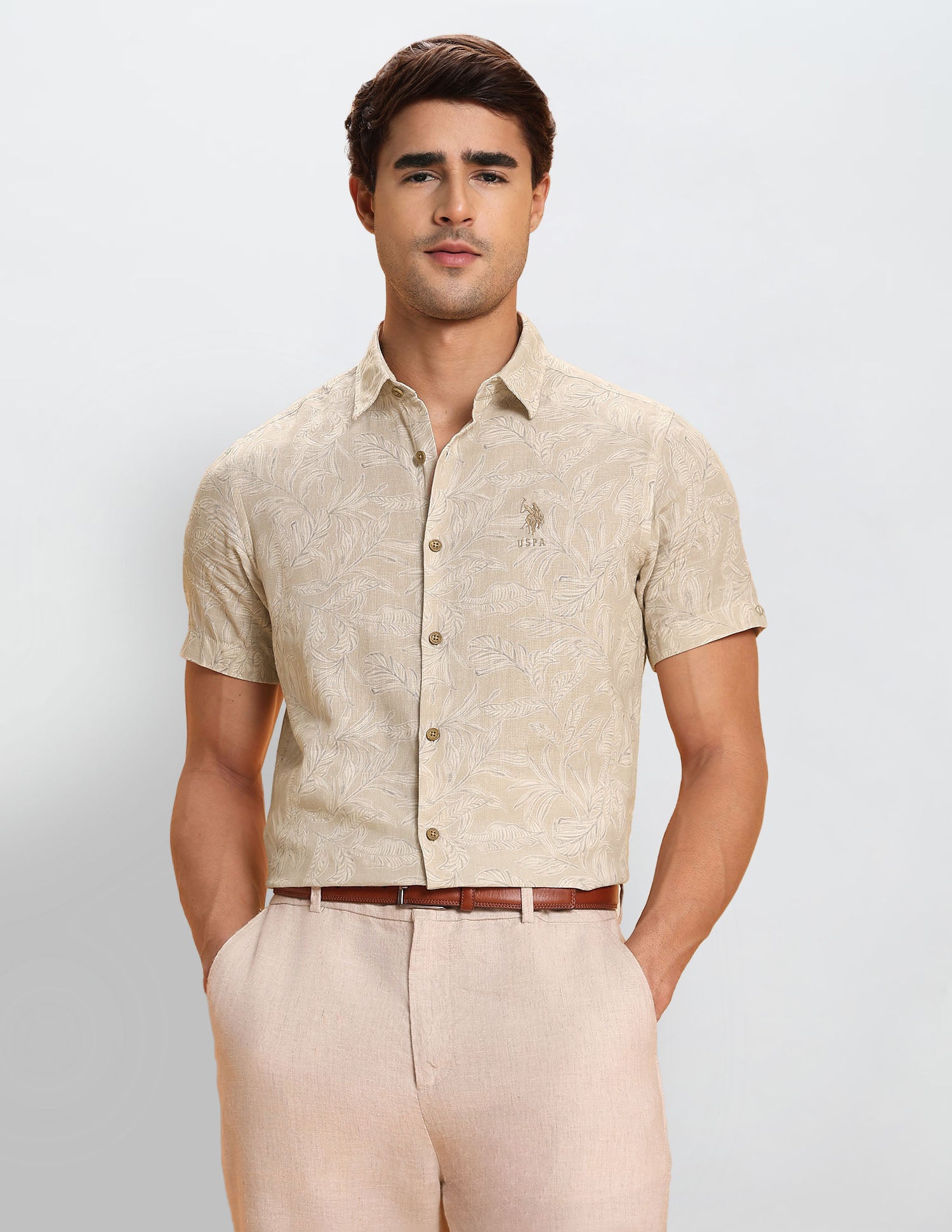 Tropical Printed Slim Fit Shirt