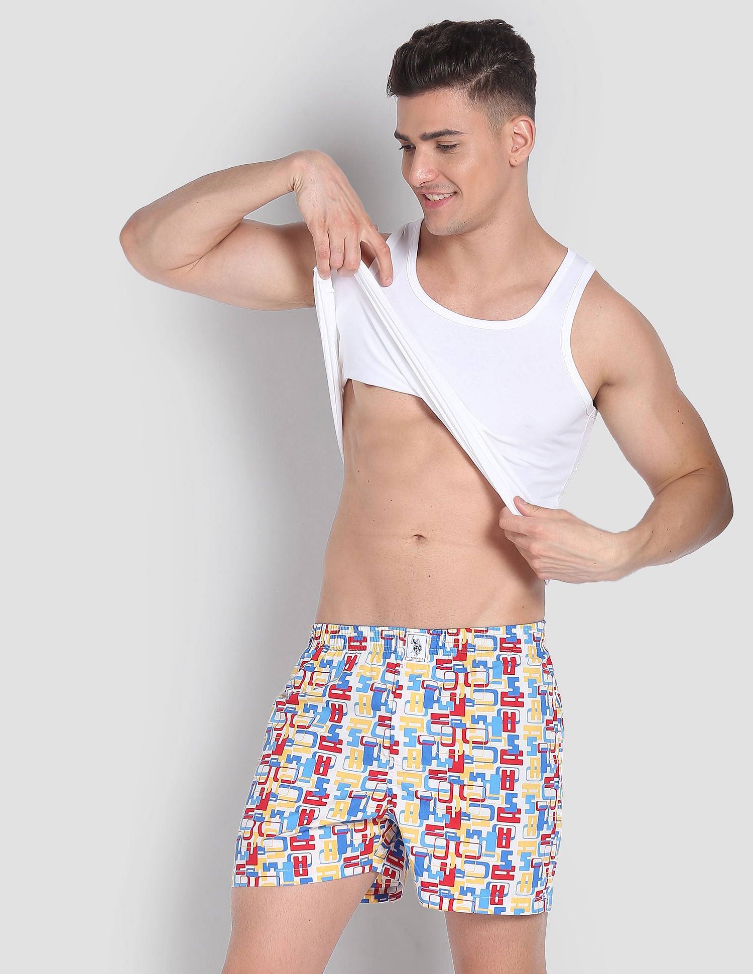 Backflip Boxer Buy Men Back Pocket All Over Print IYAC Boxers - Pack Of 1 White|U.S ...