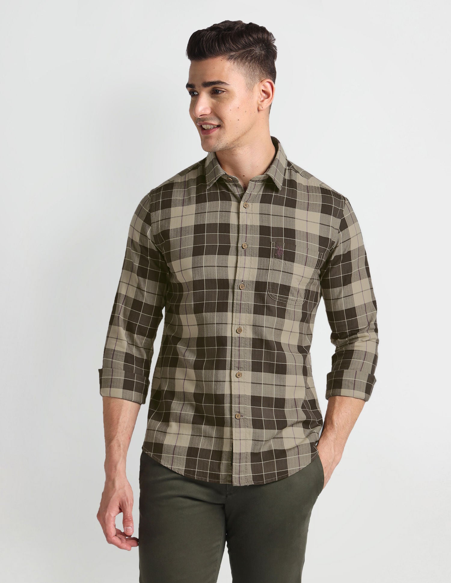 Tartan Check Herringbone Shirt