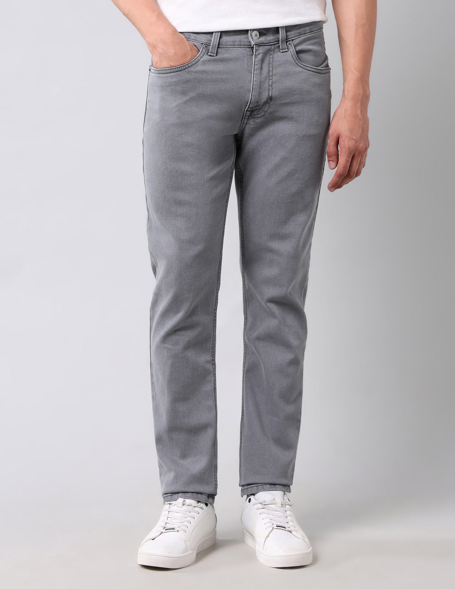 Brandon Slim Tapered Fit Grey Jeans