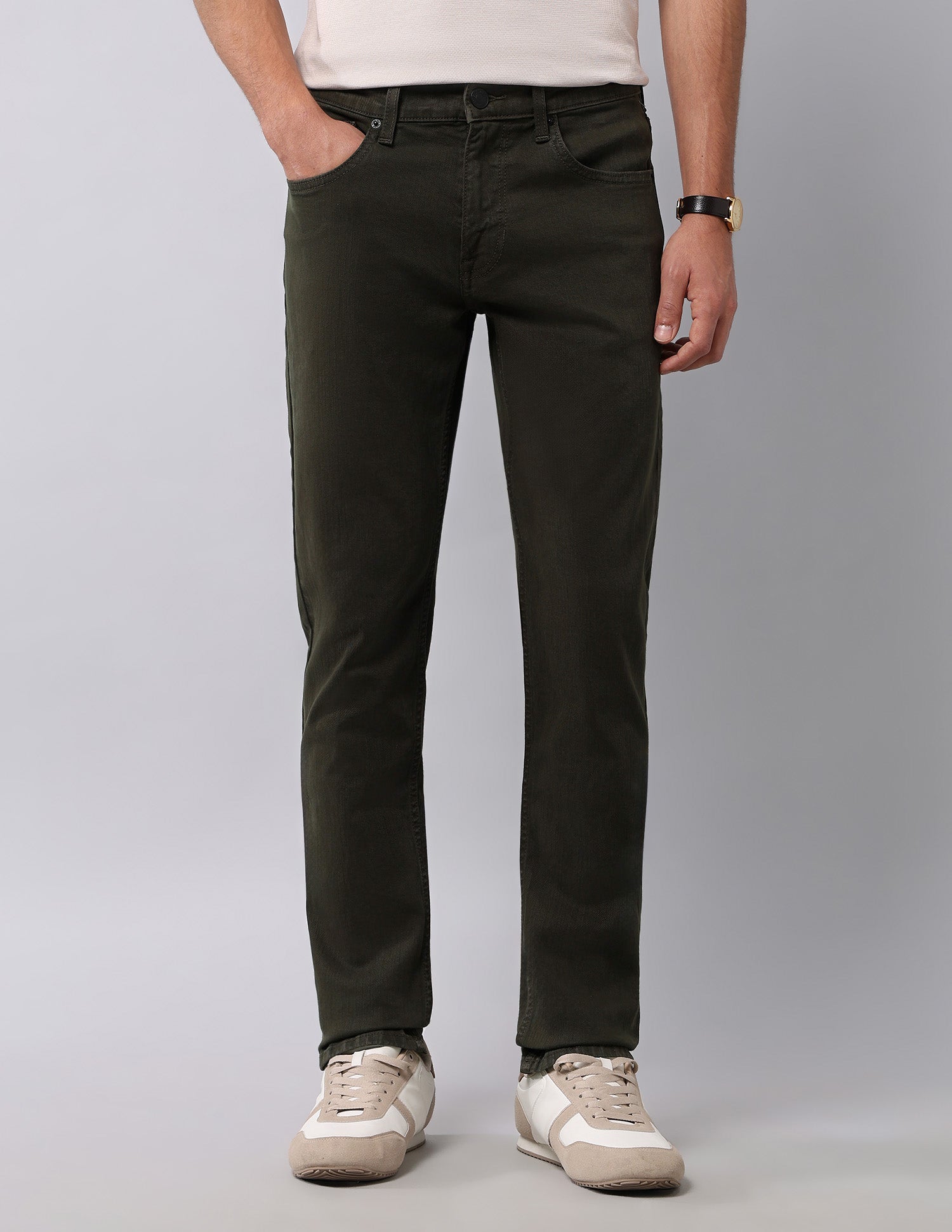 Brandon Slim Tapered Fit Green Jeans
