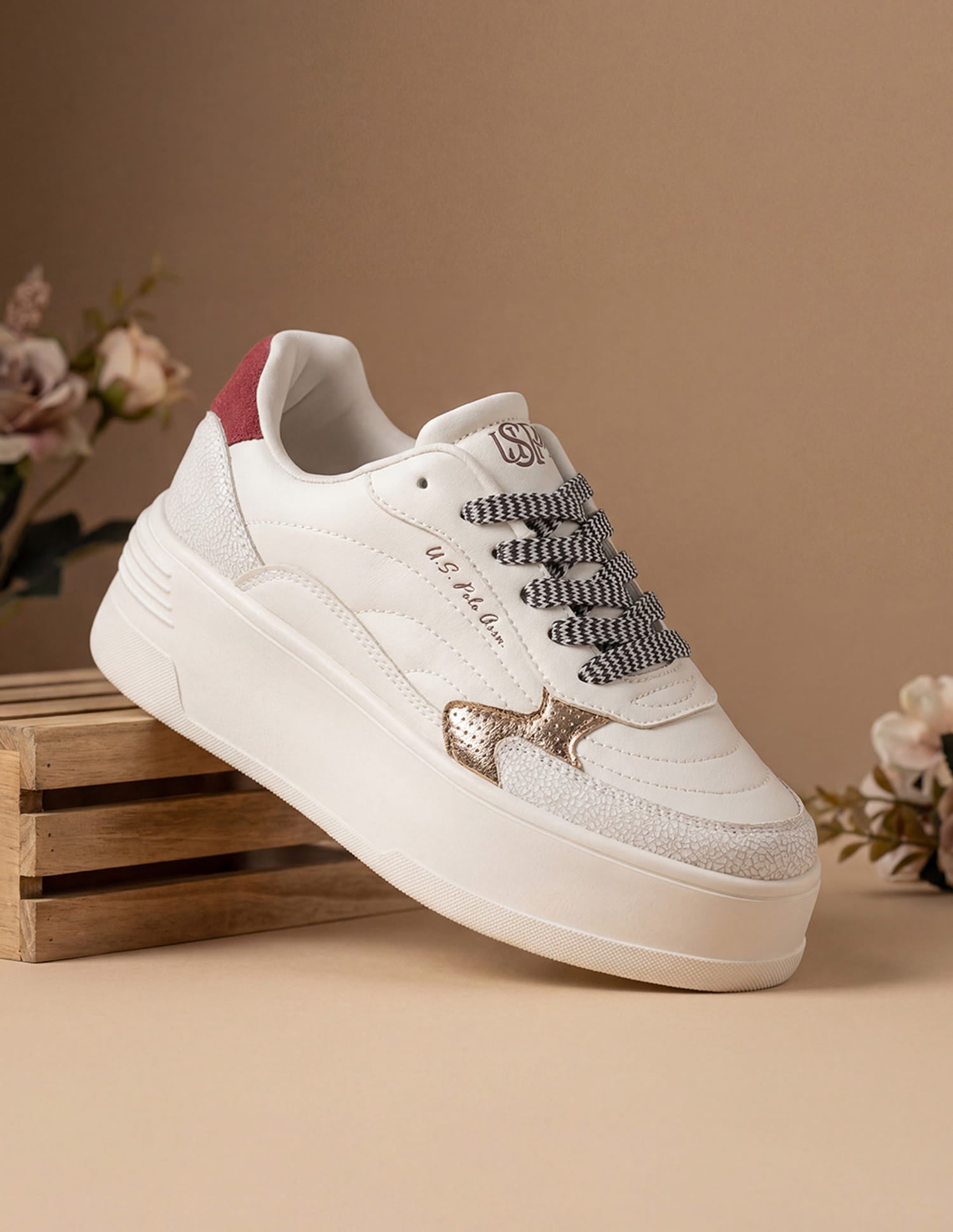 Kairis Beige Light Weight Sneaker Shoes Beige - U.S. Polo Assn. India | Large
