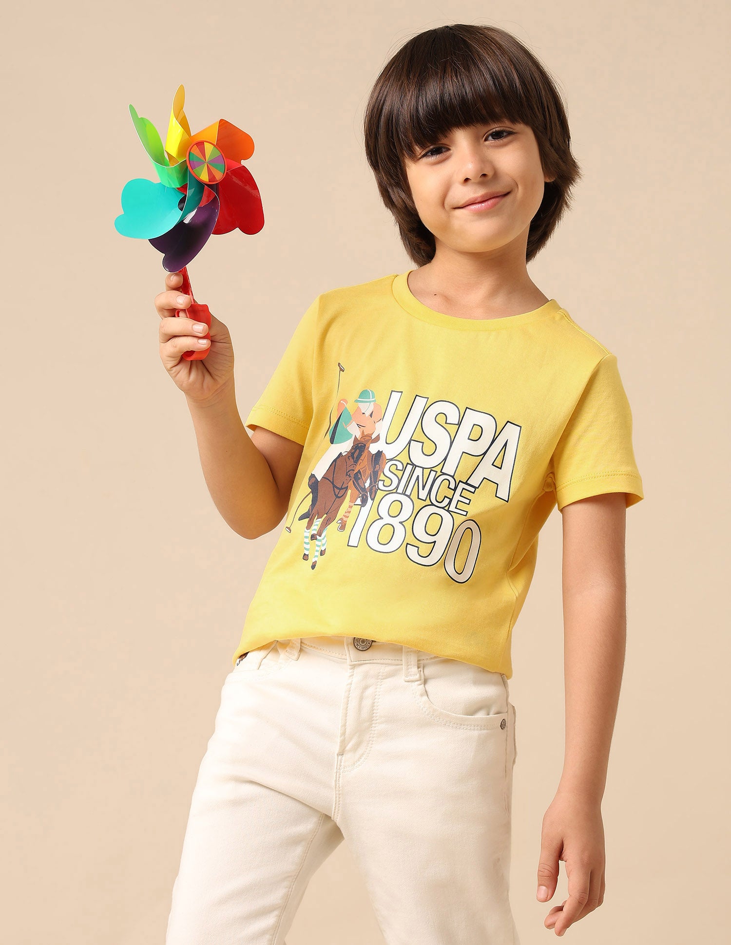 Boys Graphic Brand Printed Regular Fit T Shirt