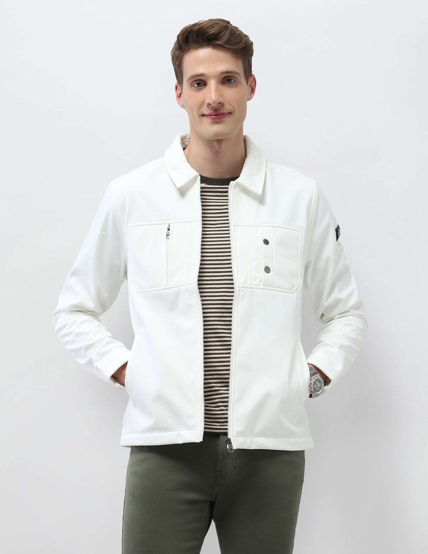 Solid Regular Fit Jacket