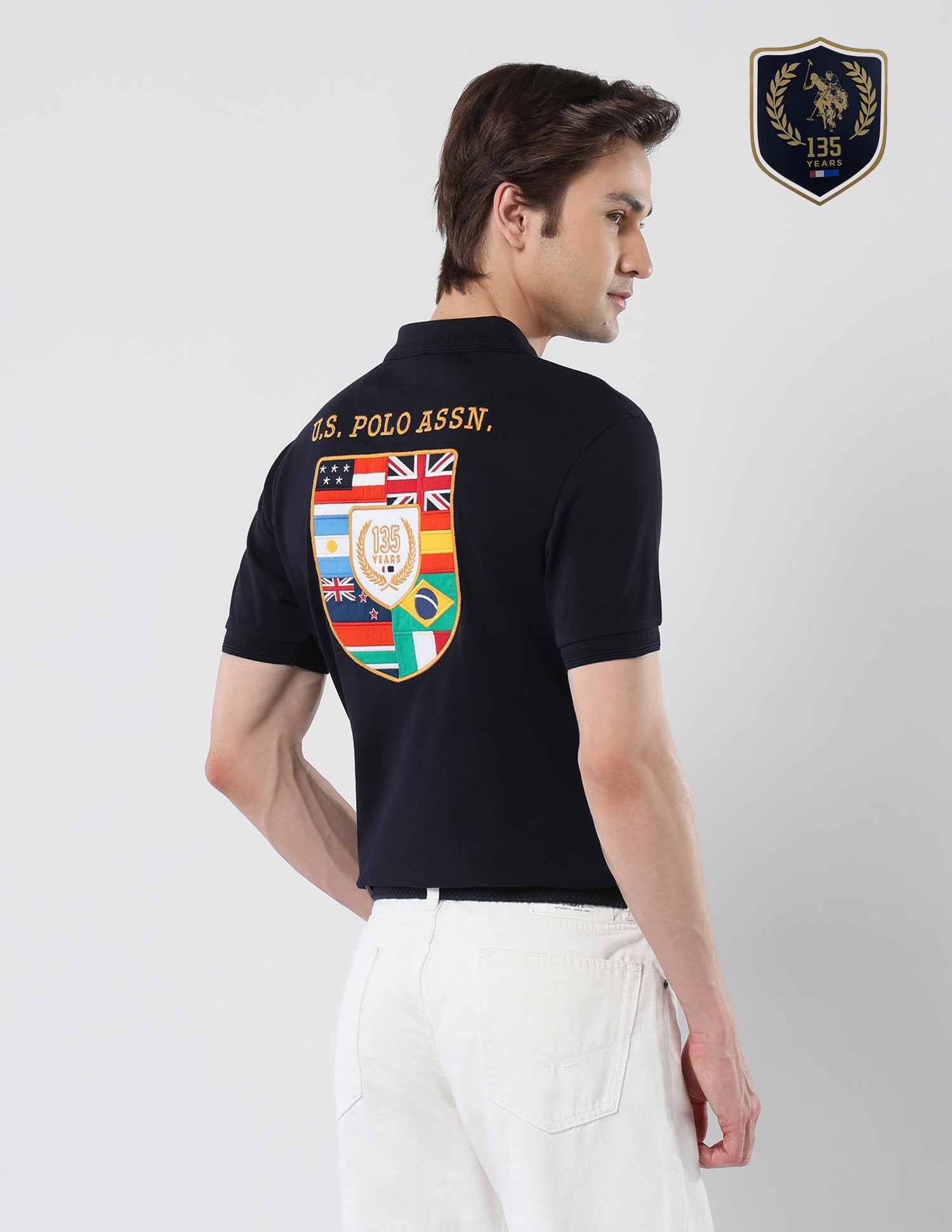 Pure Cotton 135 Anniversary Polo Shirt Navy - U.S. Polo Assn. India | Large