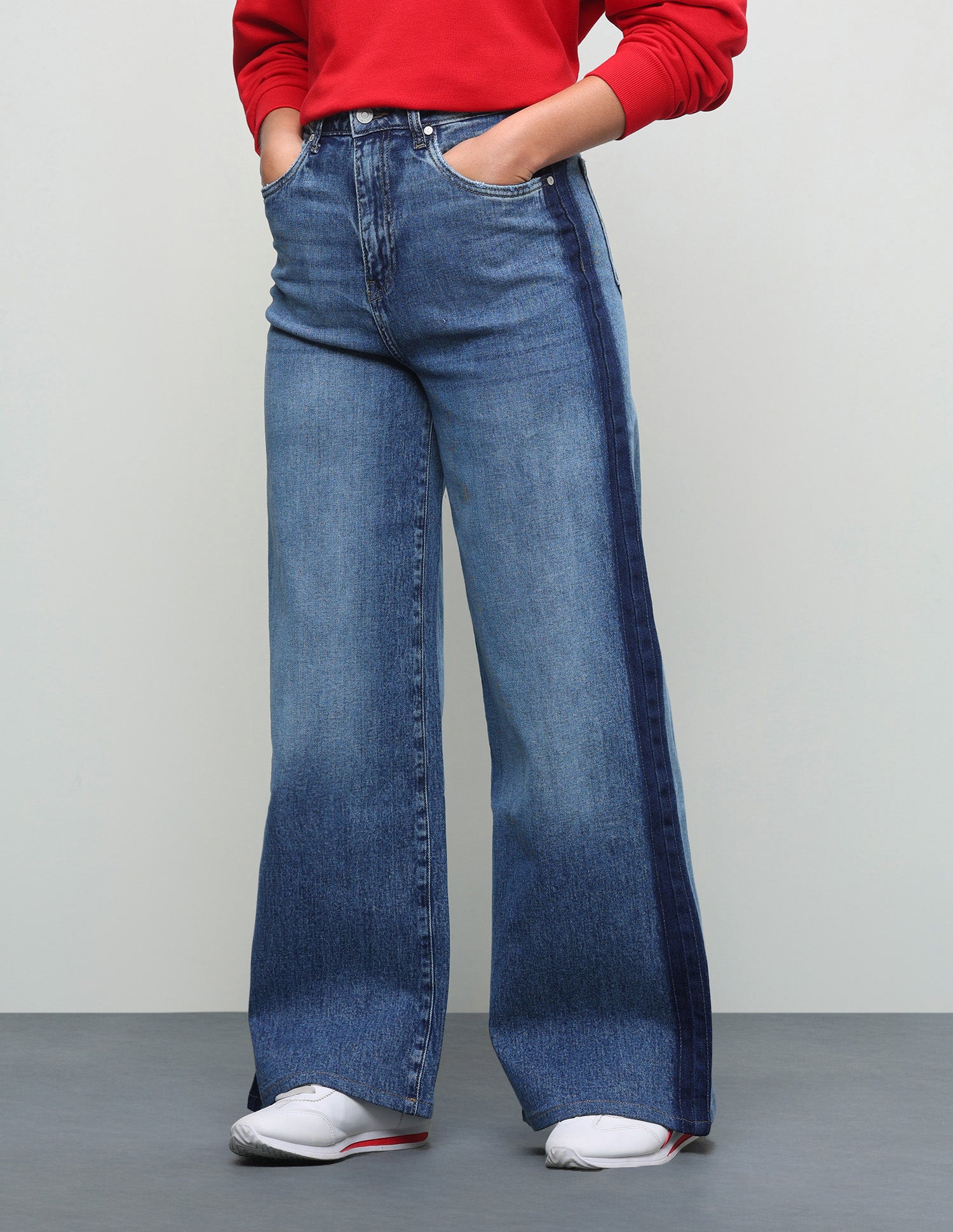 Whiskered Baggy Fit Jeans Blue - U.S. Polo Assn. India | Large