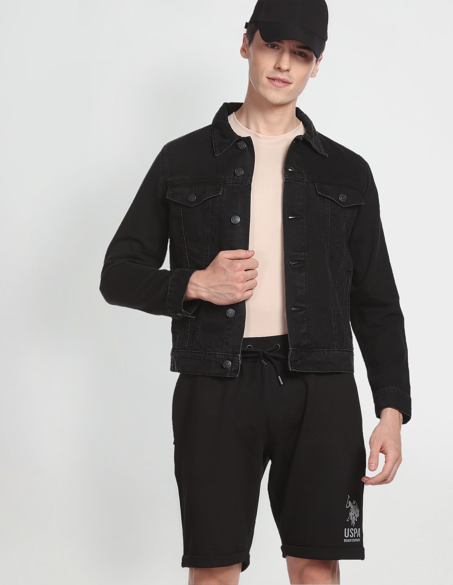 Denim Trucker Jacket Black - U.S. POLO ASSN. | Large