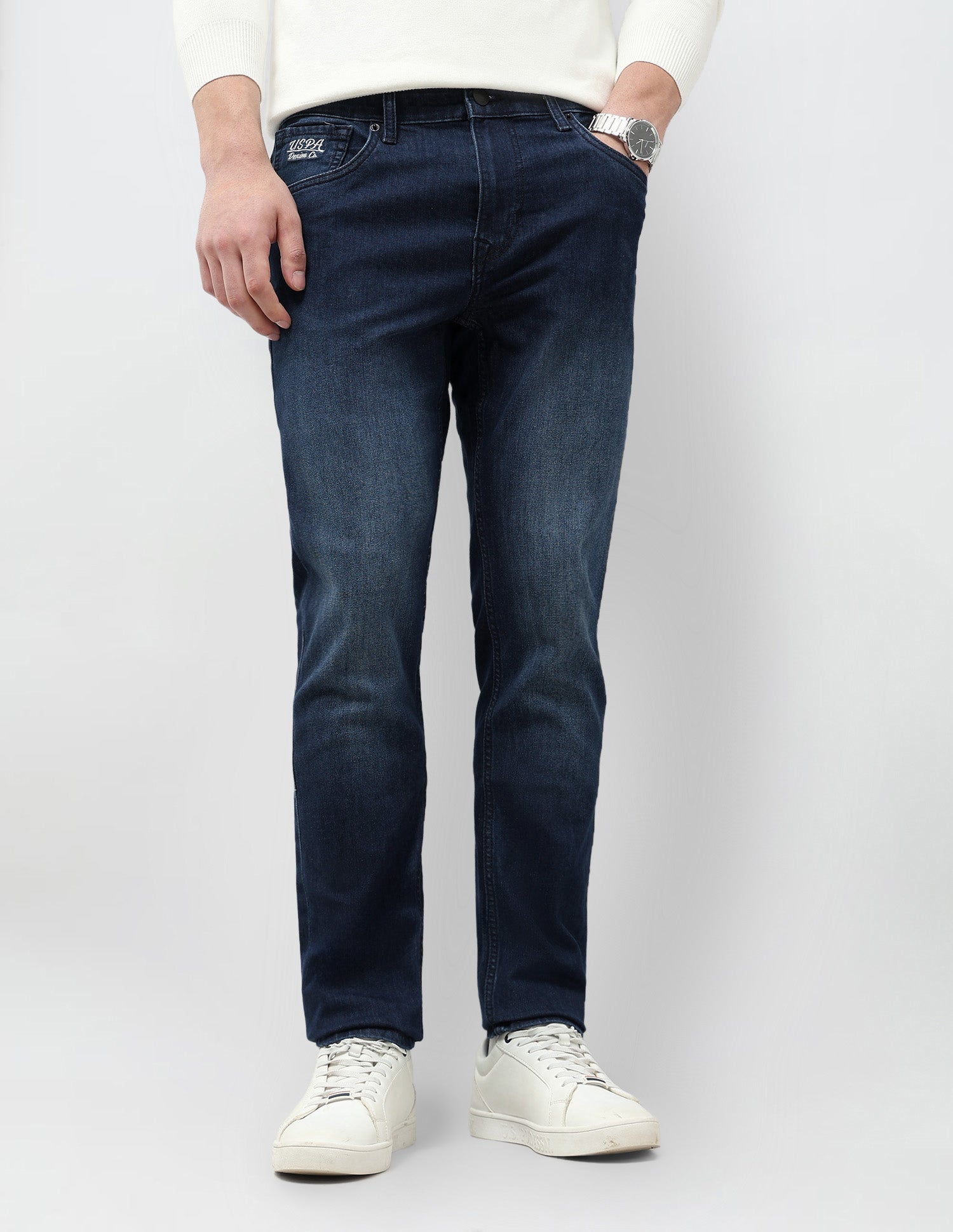 Brandon Slim Tapered Fit Blue Jeans