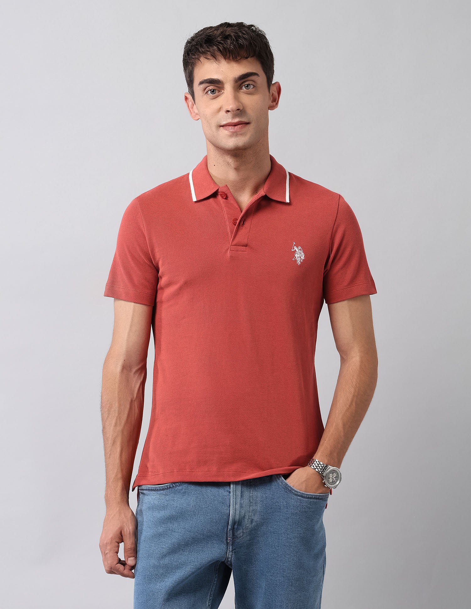 Pure Cotton Muscle Fit Polo Shirt