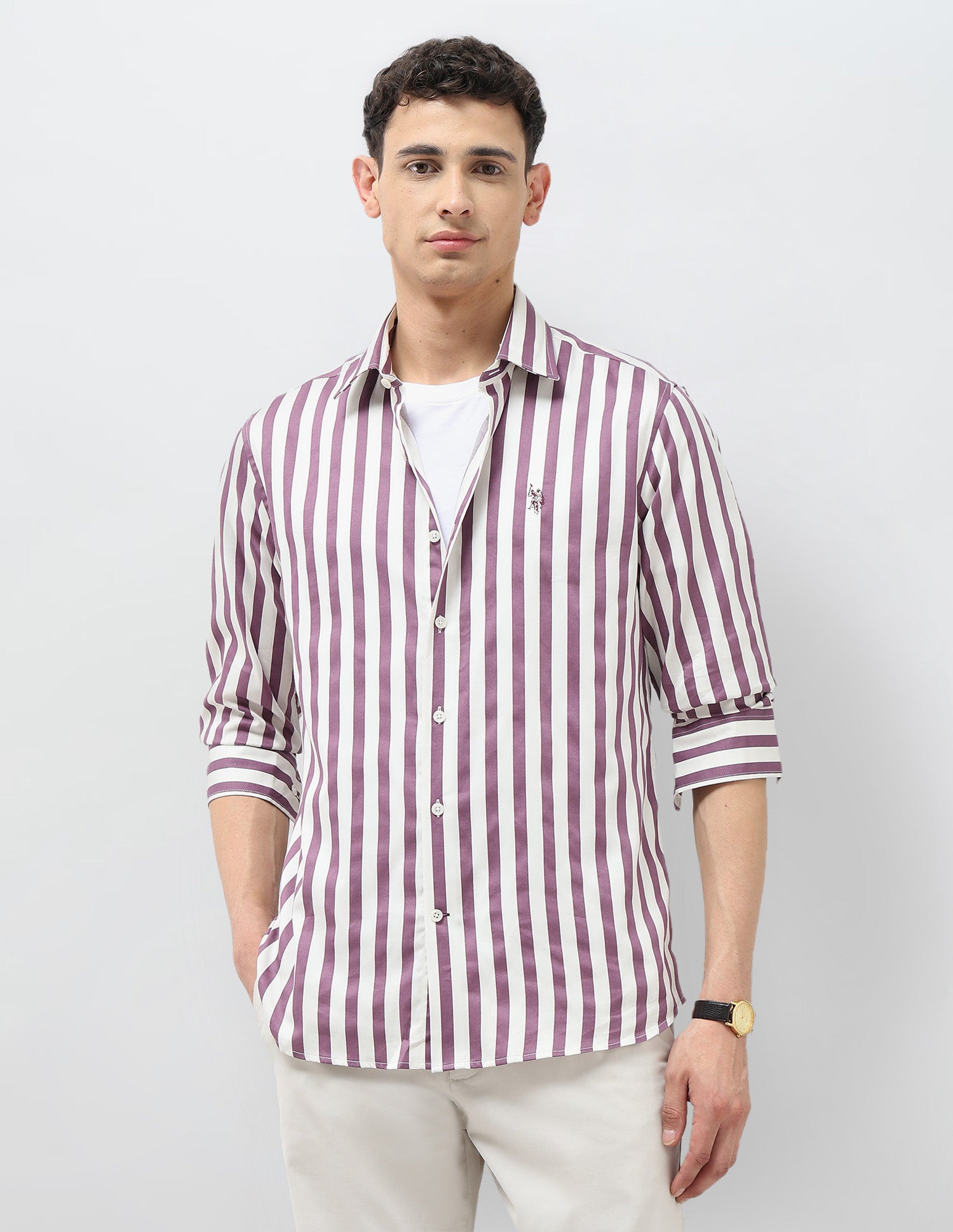 Satin Tailored Fit Shirt