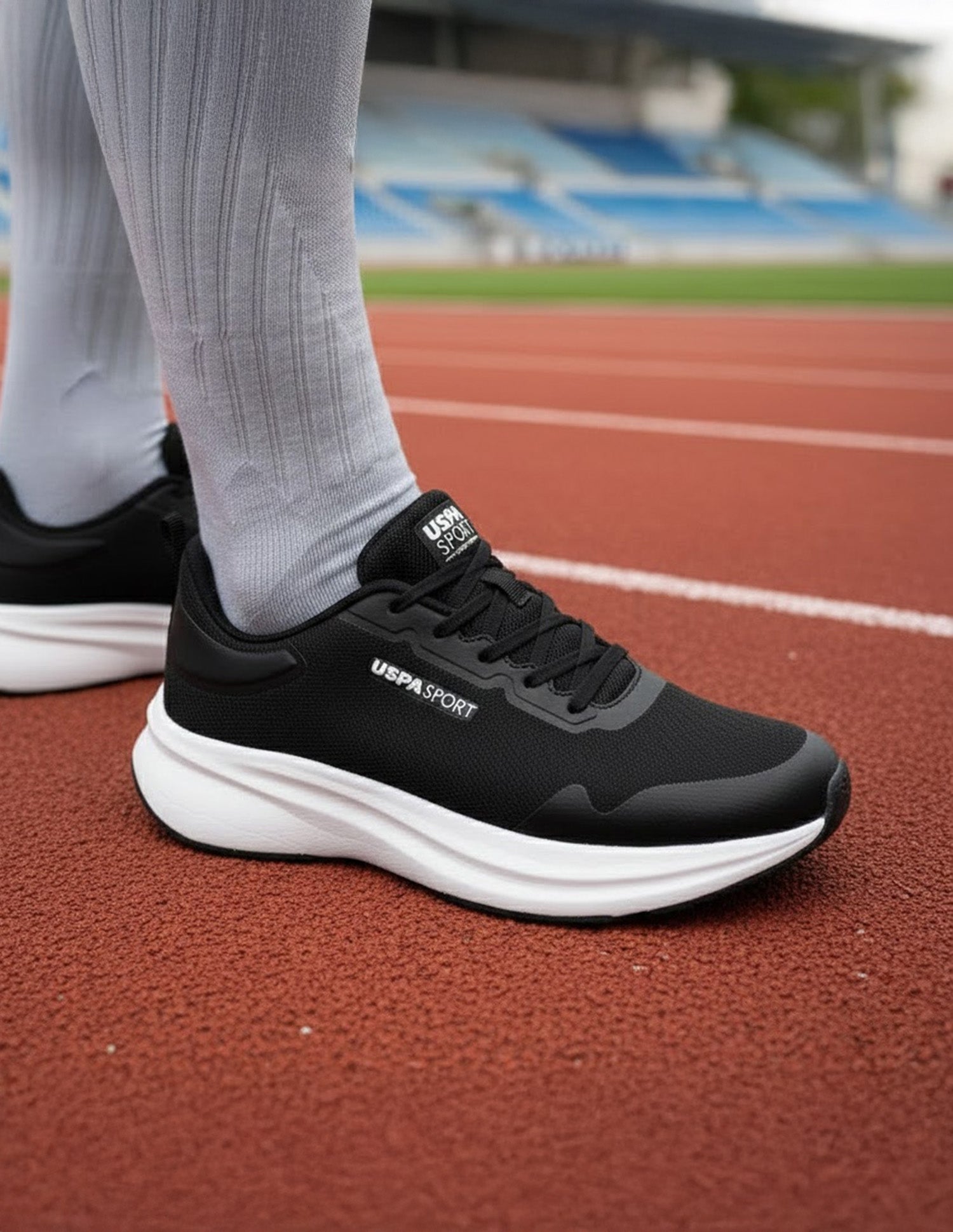 Men Black Blaze Uspa Sport Sneakers