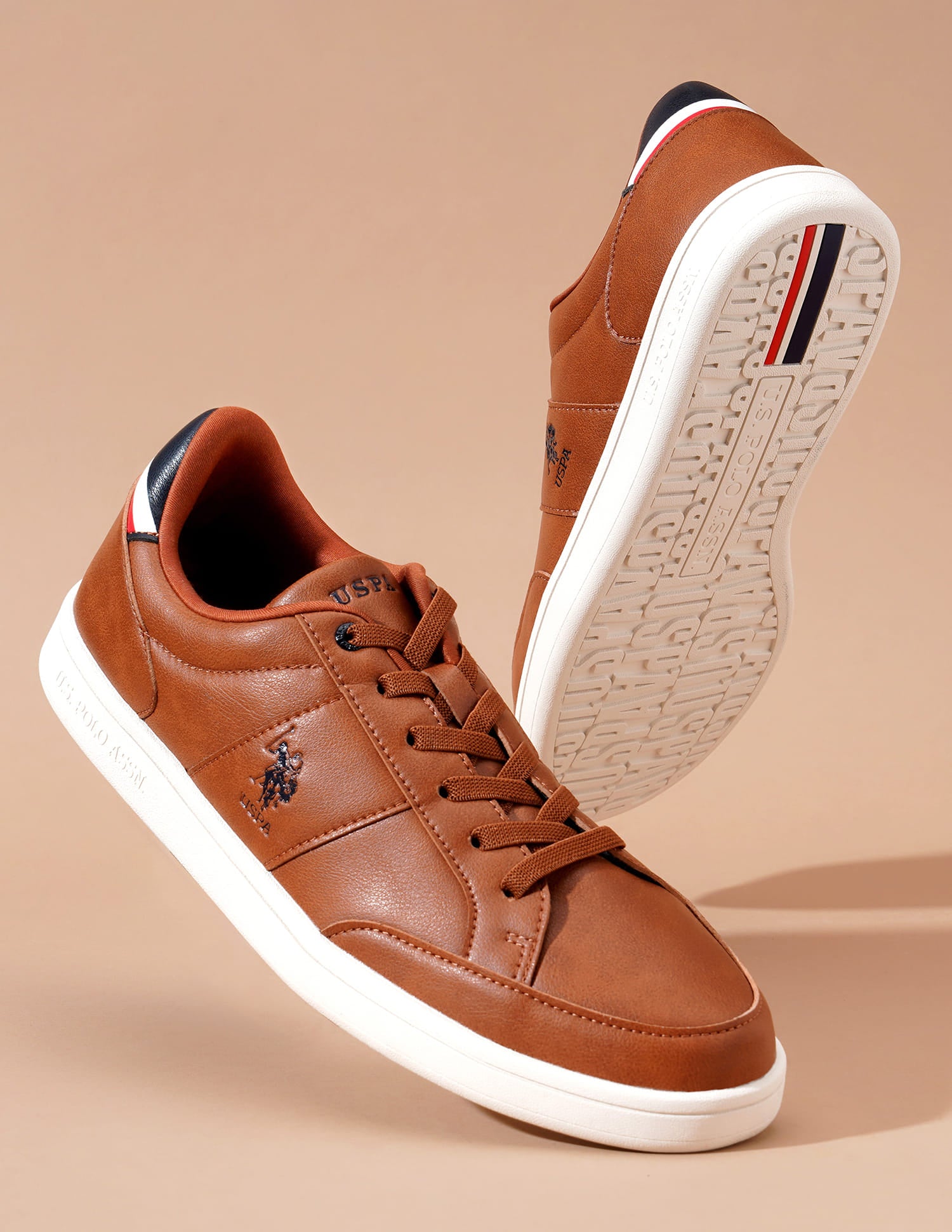 Men Lace Up Ulrin Sneakers Tan - U.S. Polo Assn. India | Large