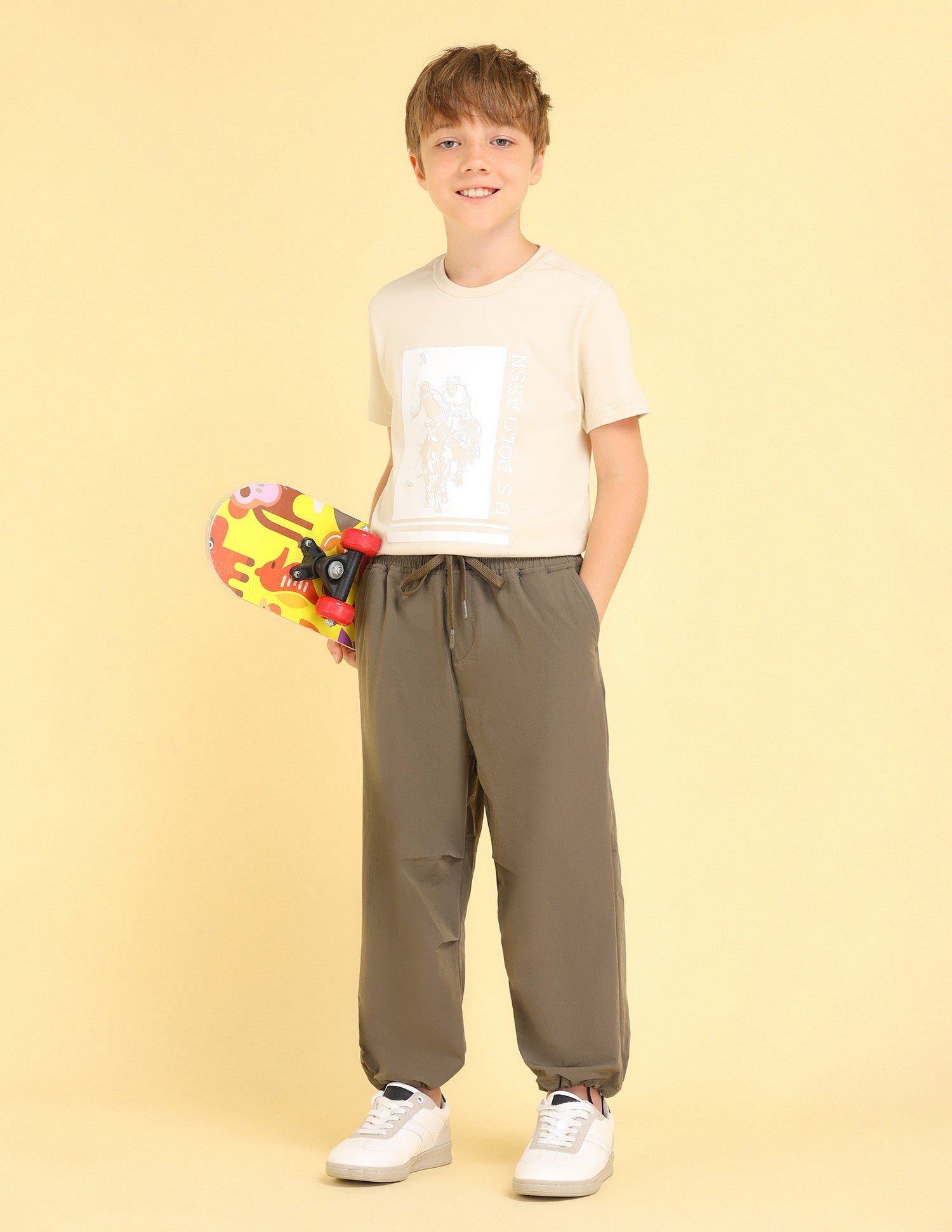 UKTRO0208 LT. BROWN Boys Trousers