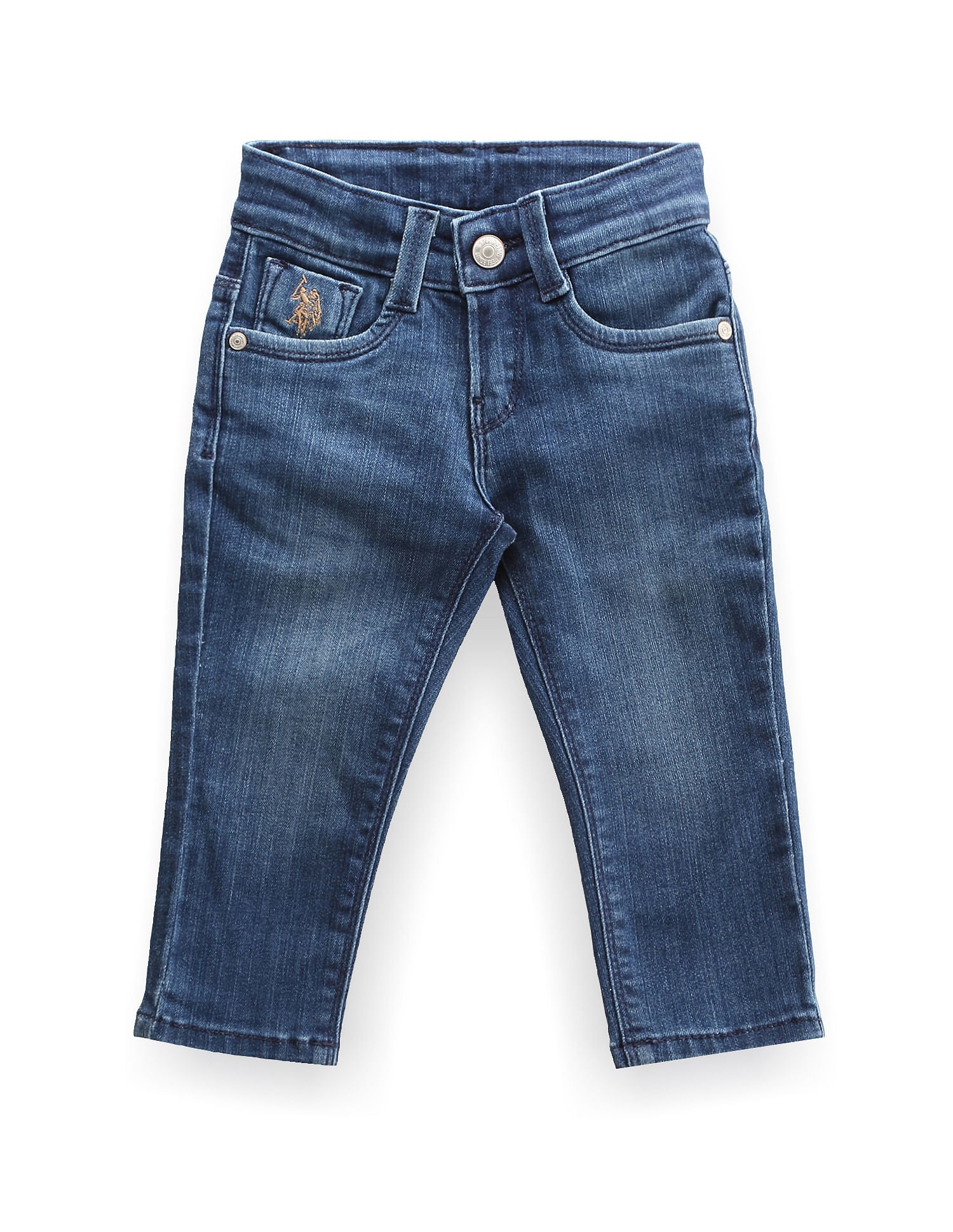 Boys Slim Fit Stone Wash Jeans